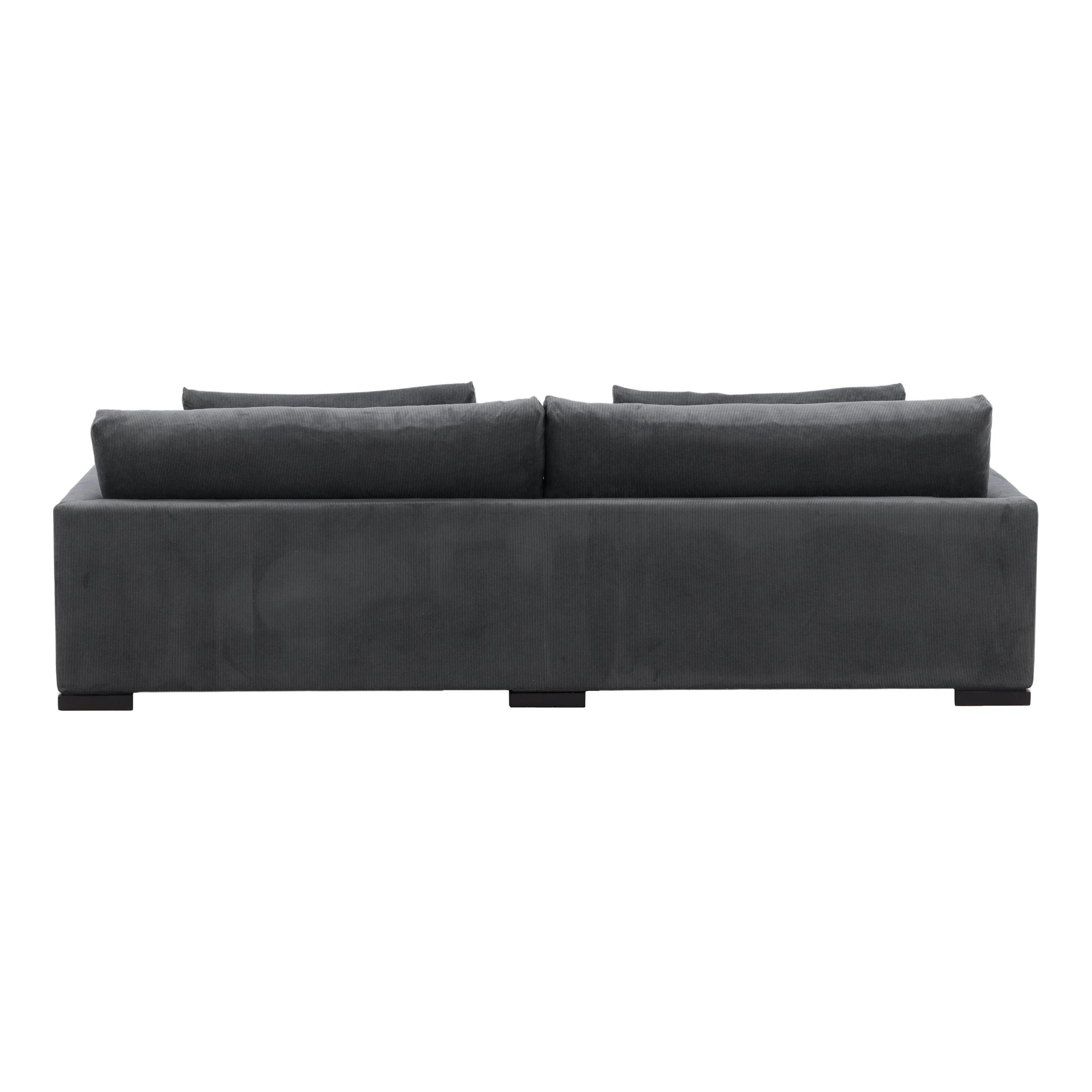 Durham 3-Sitzer Sofa - Holz / Dunkelgrauer Kord - Image 13