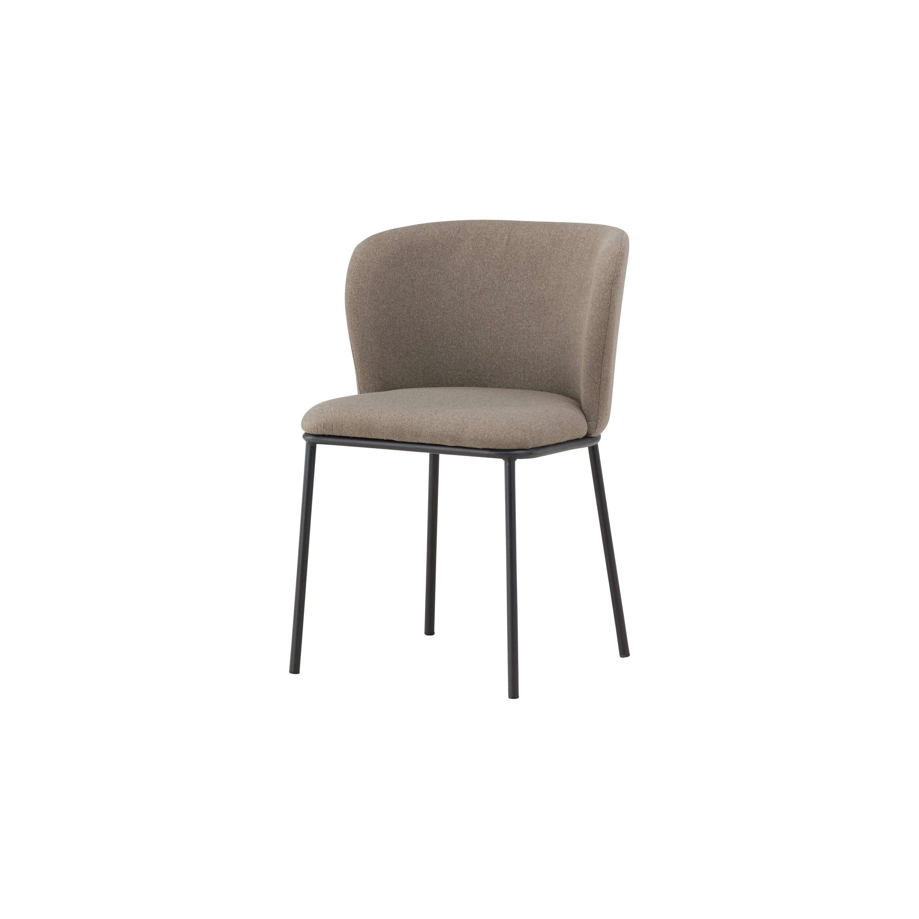 Edina Esszimmerstuhl 2er-Pack - Schwarz / Braunes Leinen - Image 6