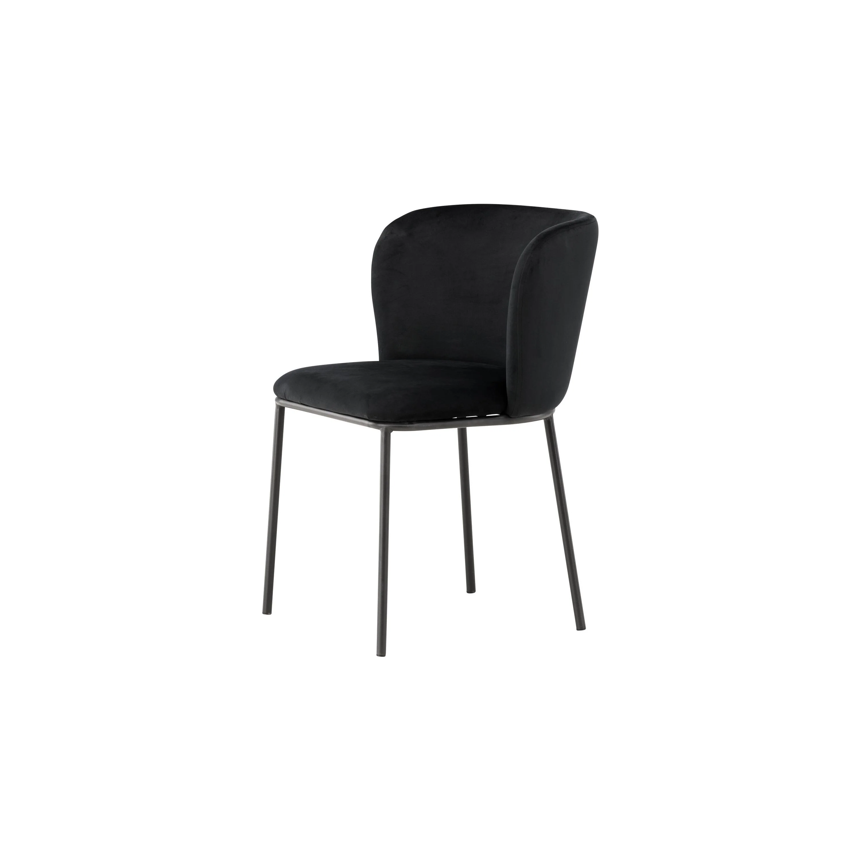 Edina Esszimmerstuhl 2er-Pack - Schwarz / Schwarzer Samt - Image 9