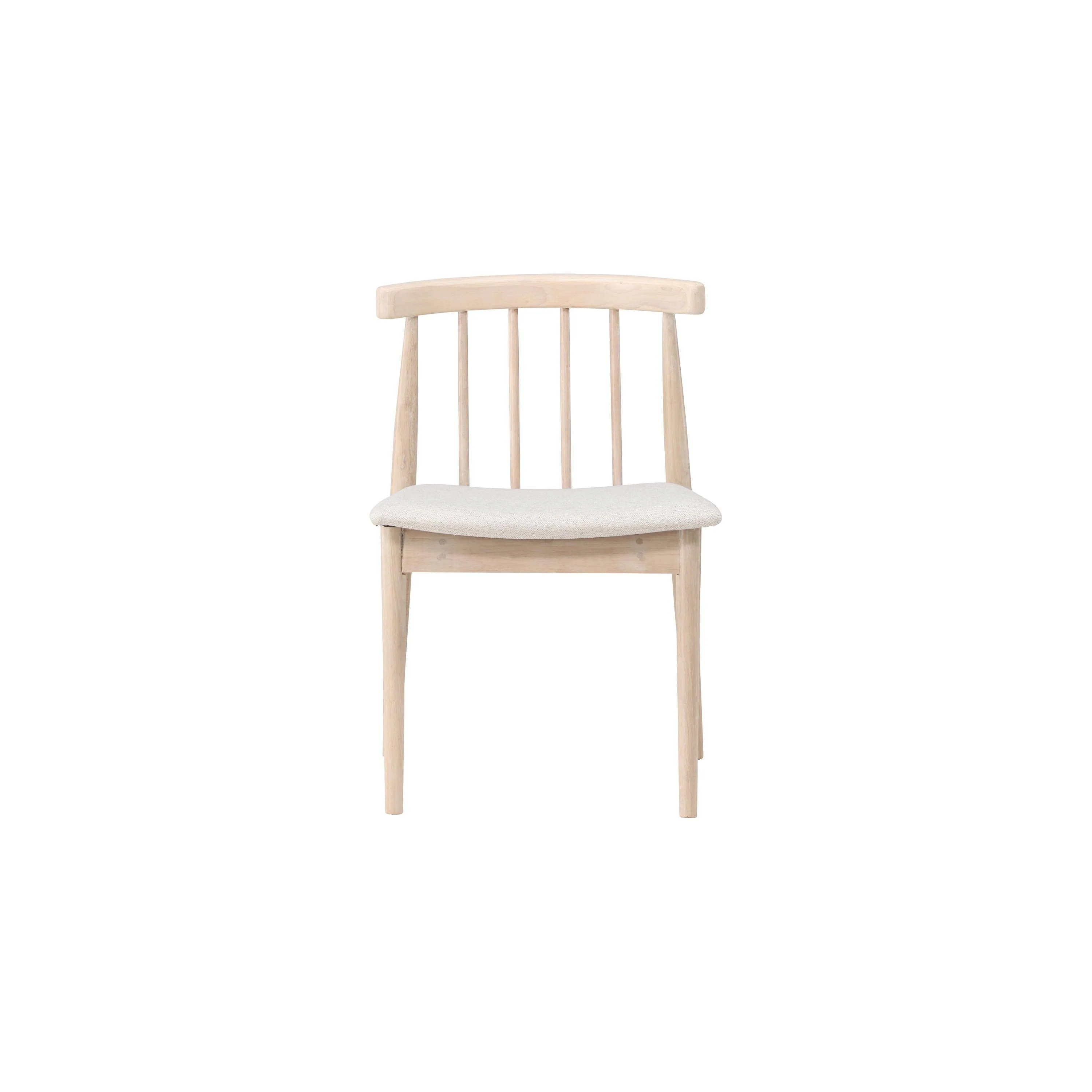 Flora Esszimmerstuhl 2er-Pack - Whitewash Beine / Beige Stoff - Image 6