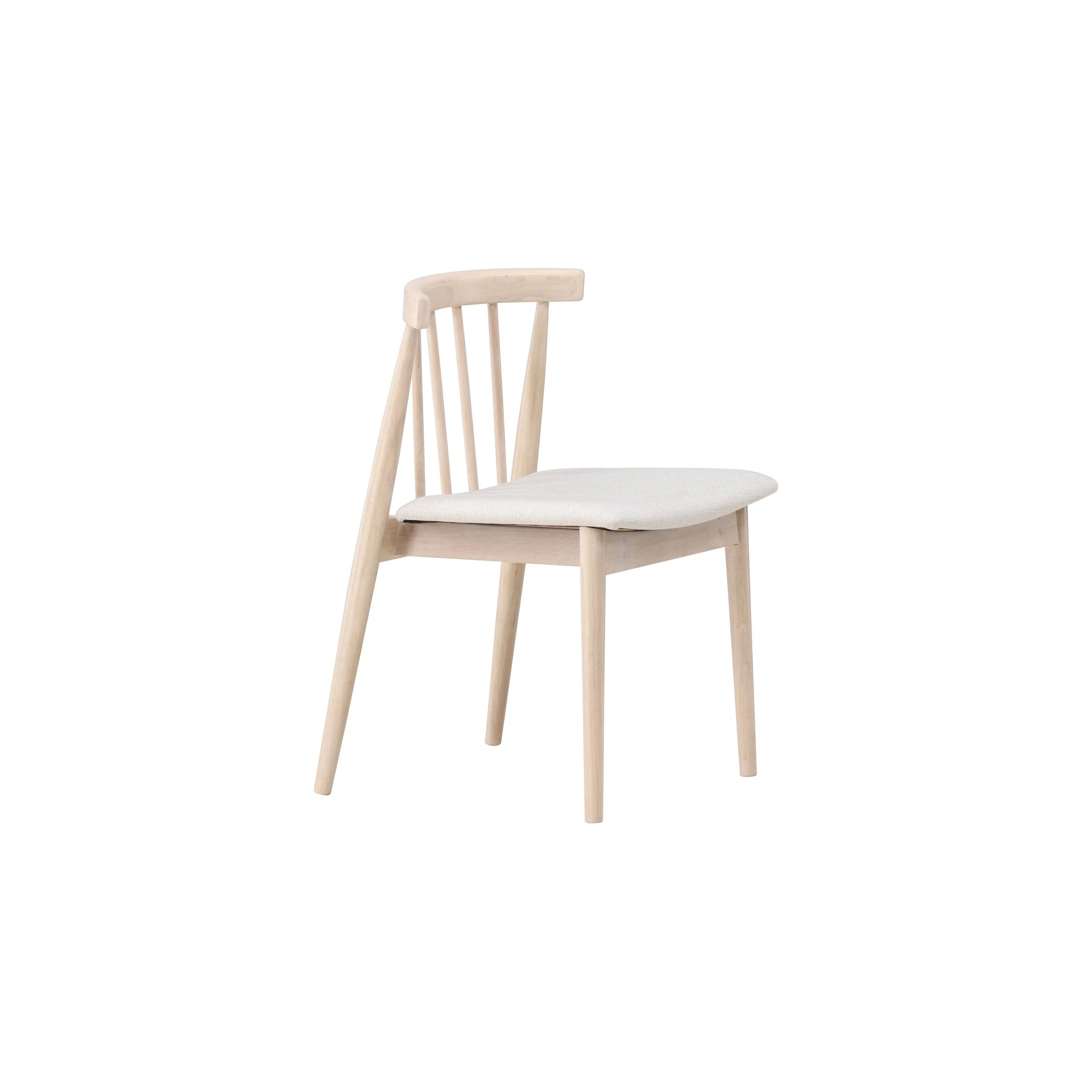 Flora Esszimmerstuhl 2er-Pack - Whitewash Beine / Beige Stoff - Image 7