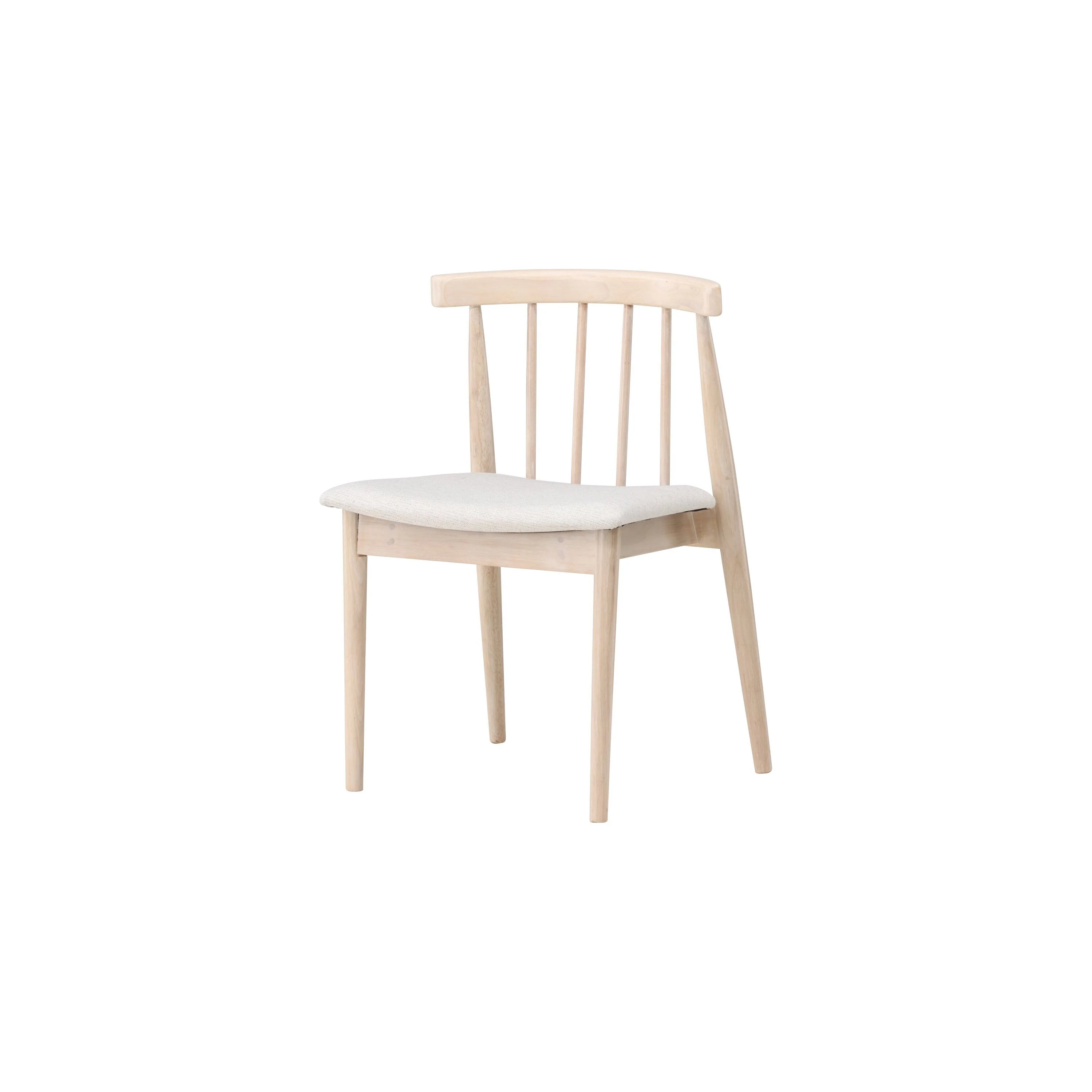 Flora Esszimmerstuhl 2er-Pack - Whitewash Beine / Beige Stoff - Image 9