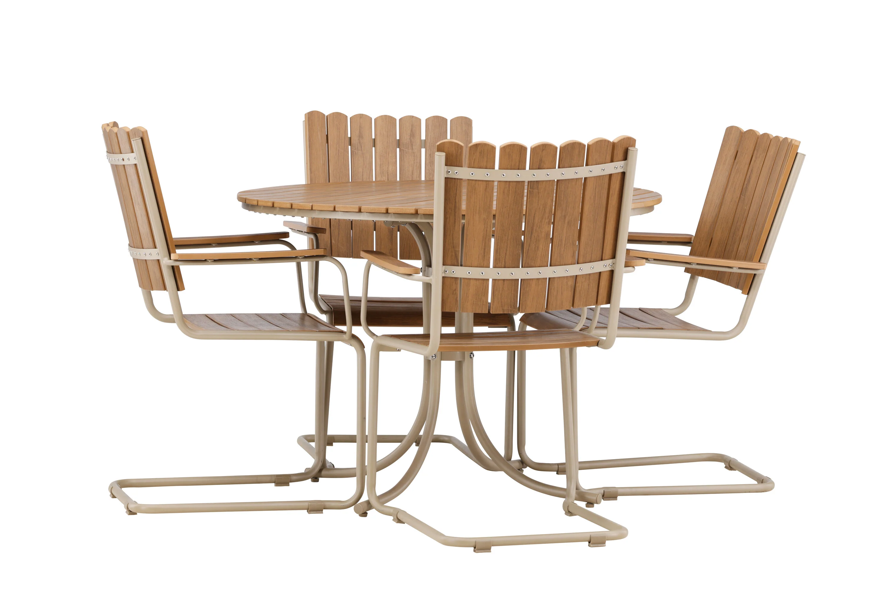 Holmsund Esszimmergarnitur Beige / Polywood - Image 4