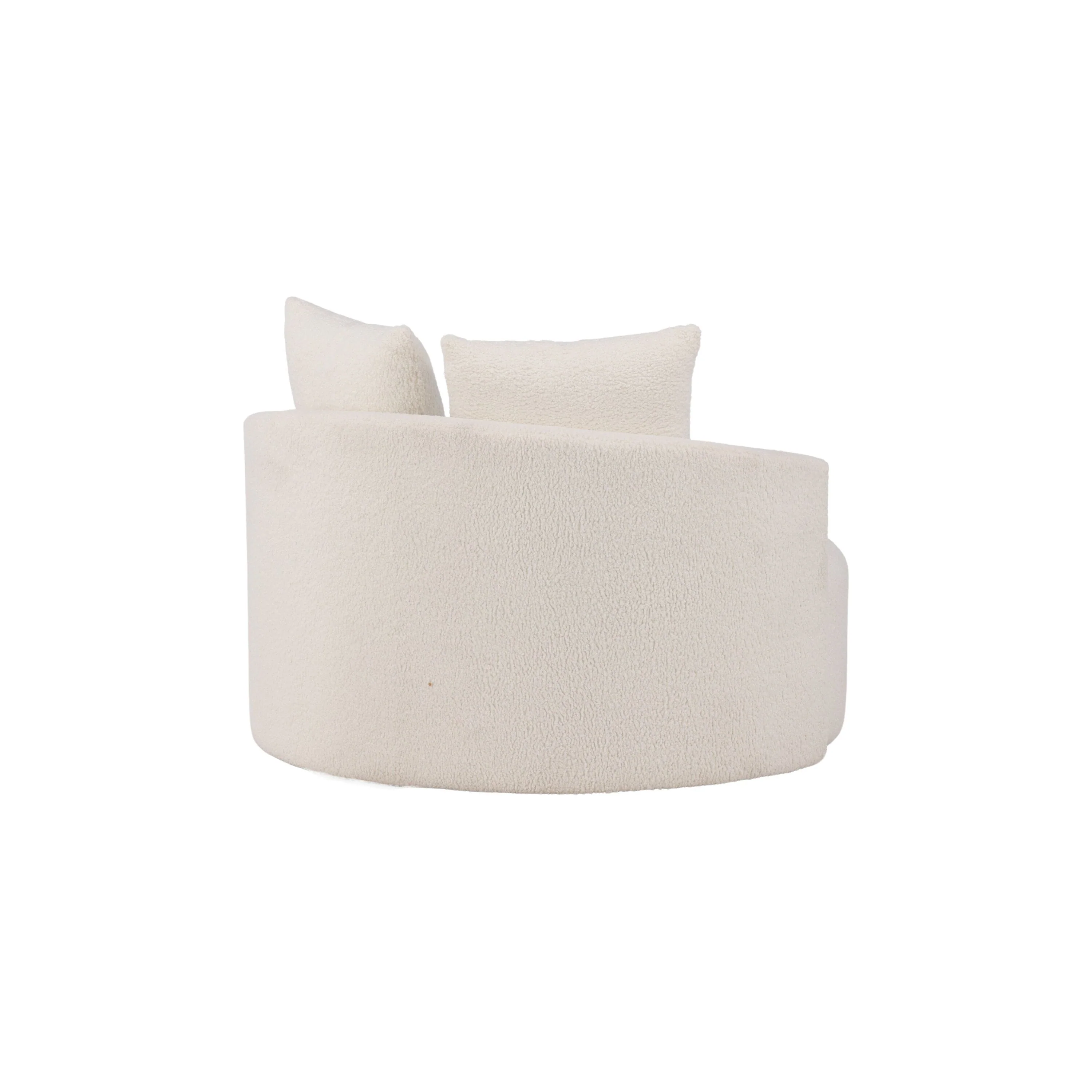Kelso 2-Sitzer Sofa - Holz / Weißer Teddy - Image 10