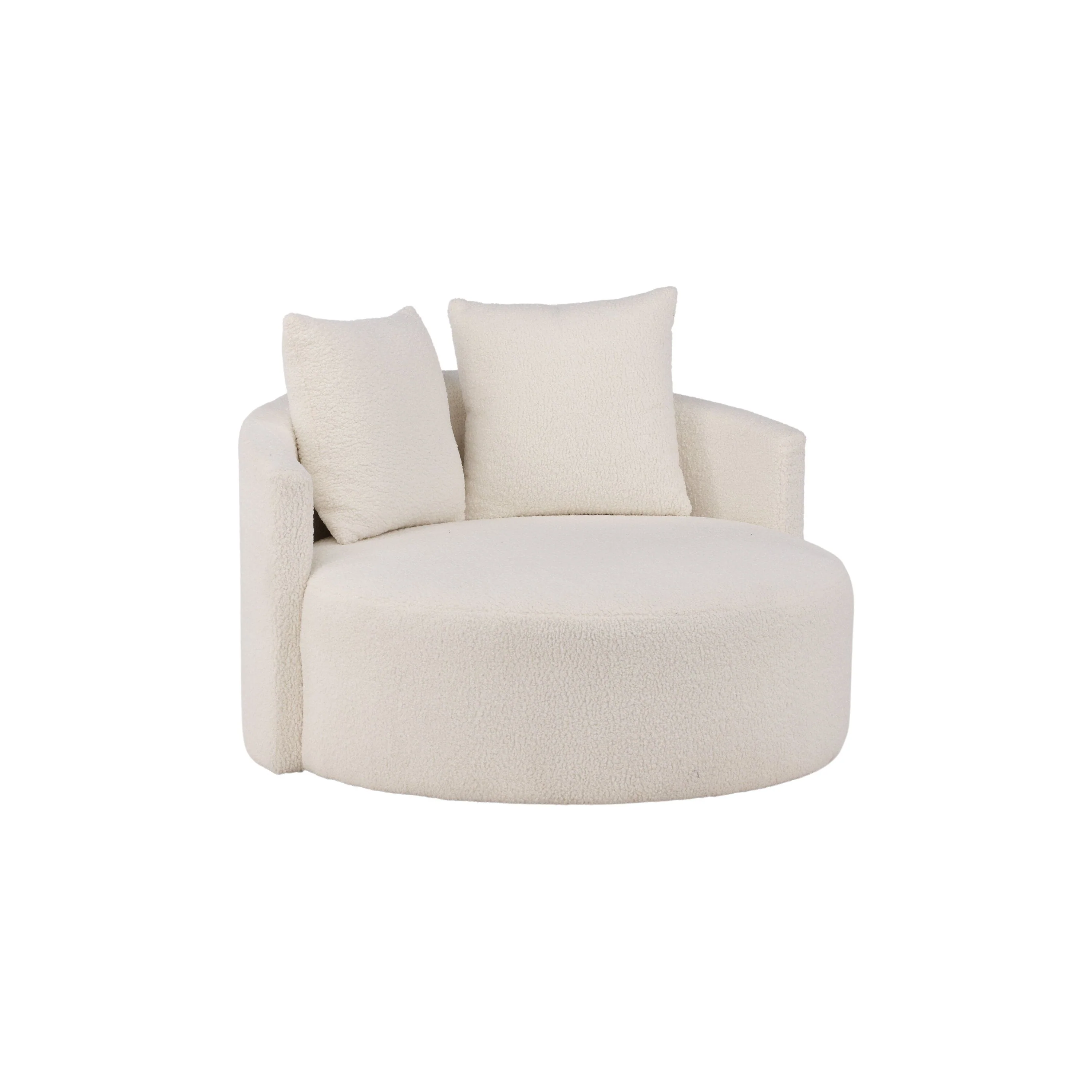 Kelso 2-Sitzer Sofa - Holz / Weißer Teddy - Image 6