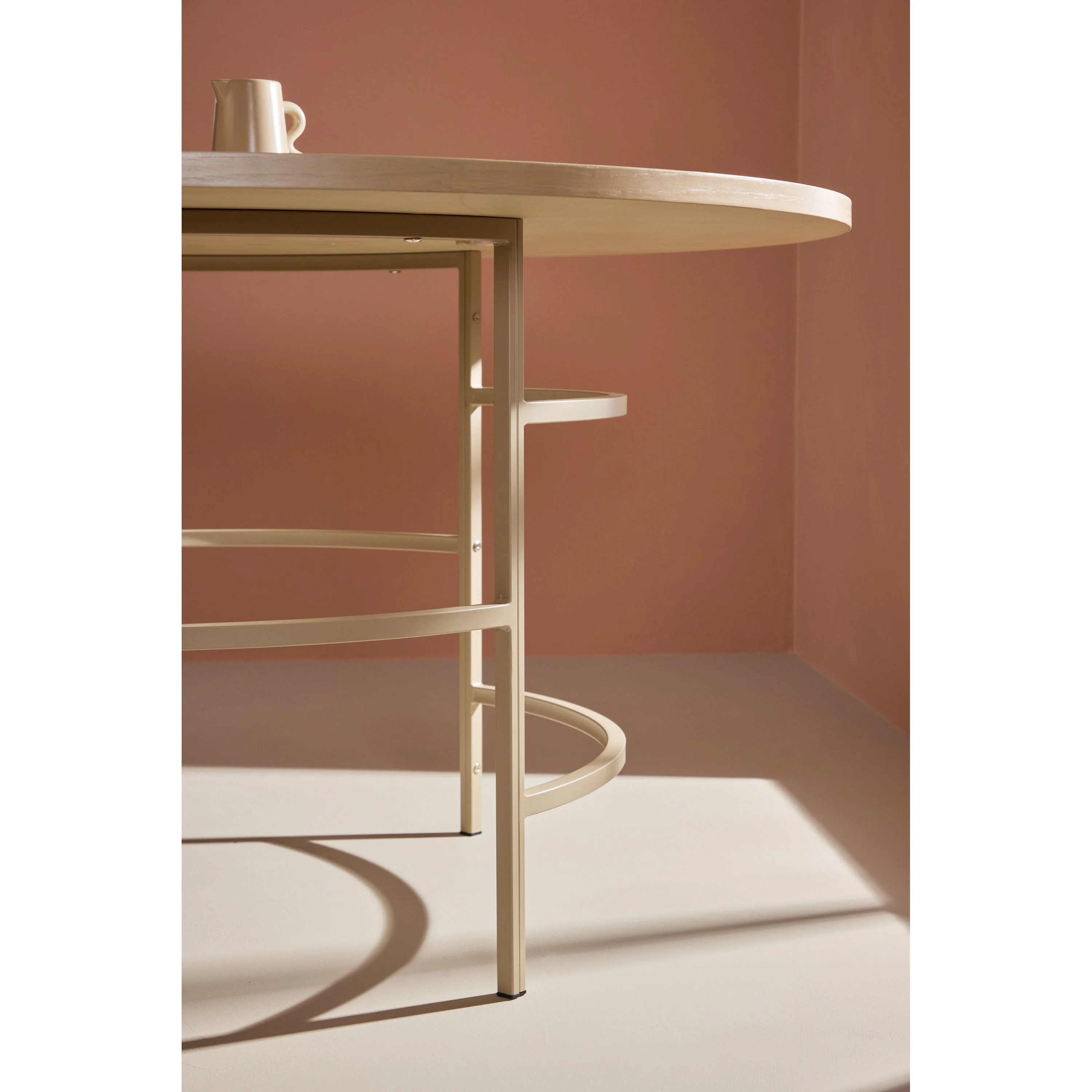 Kopenhagen Esstisch - Weiß gekalkt / Beige 140 x 140 x 74 cm - Image 4