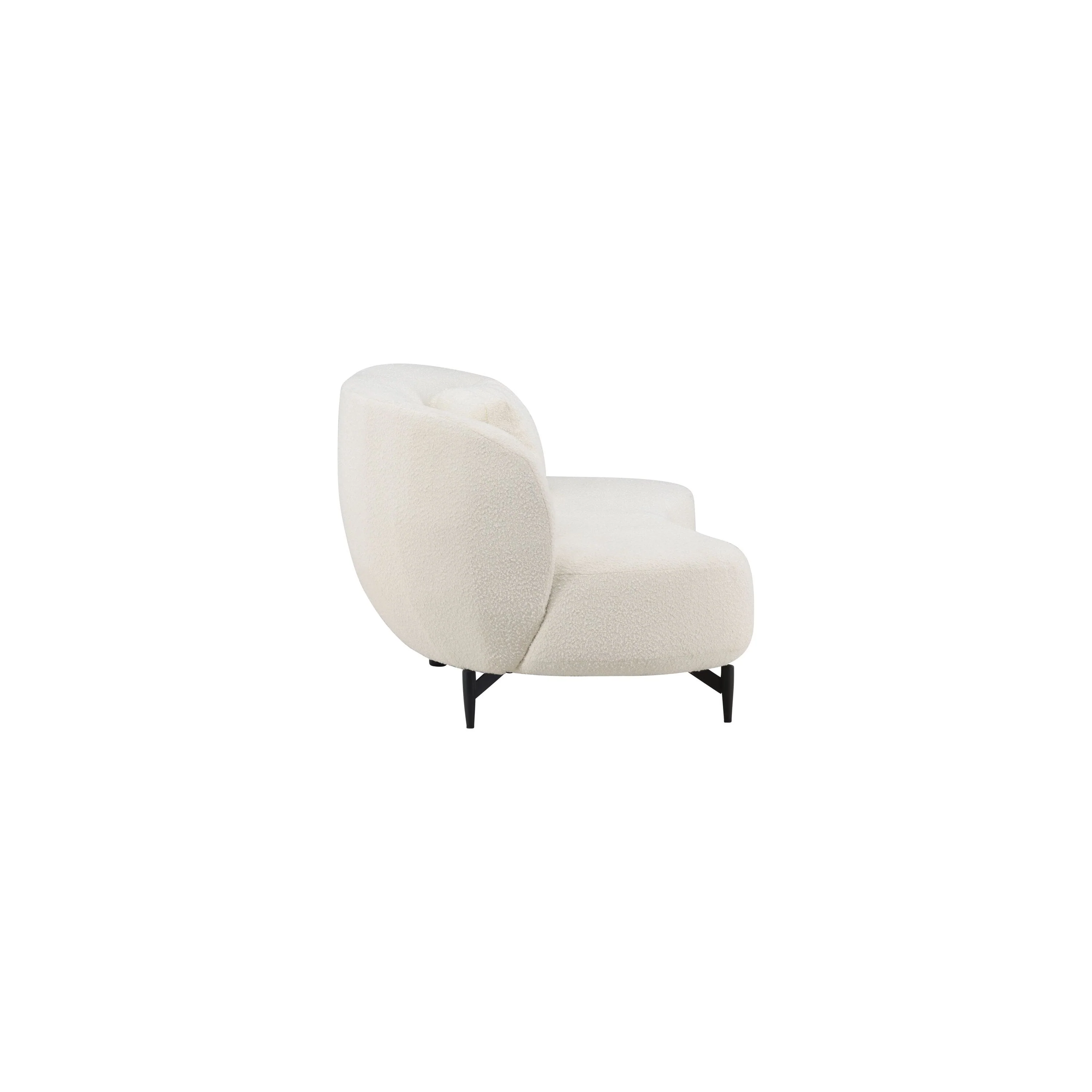 Luna 3-Sitzer Sofa - Schwarz / Weiß Boucle - Image 9