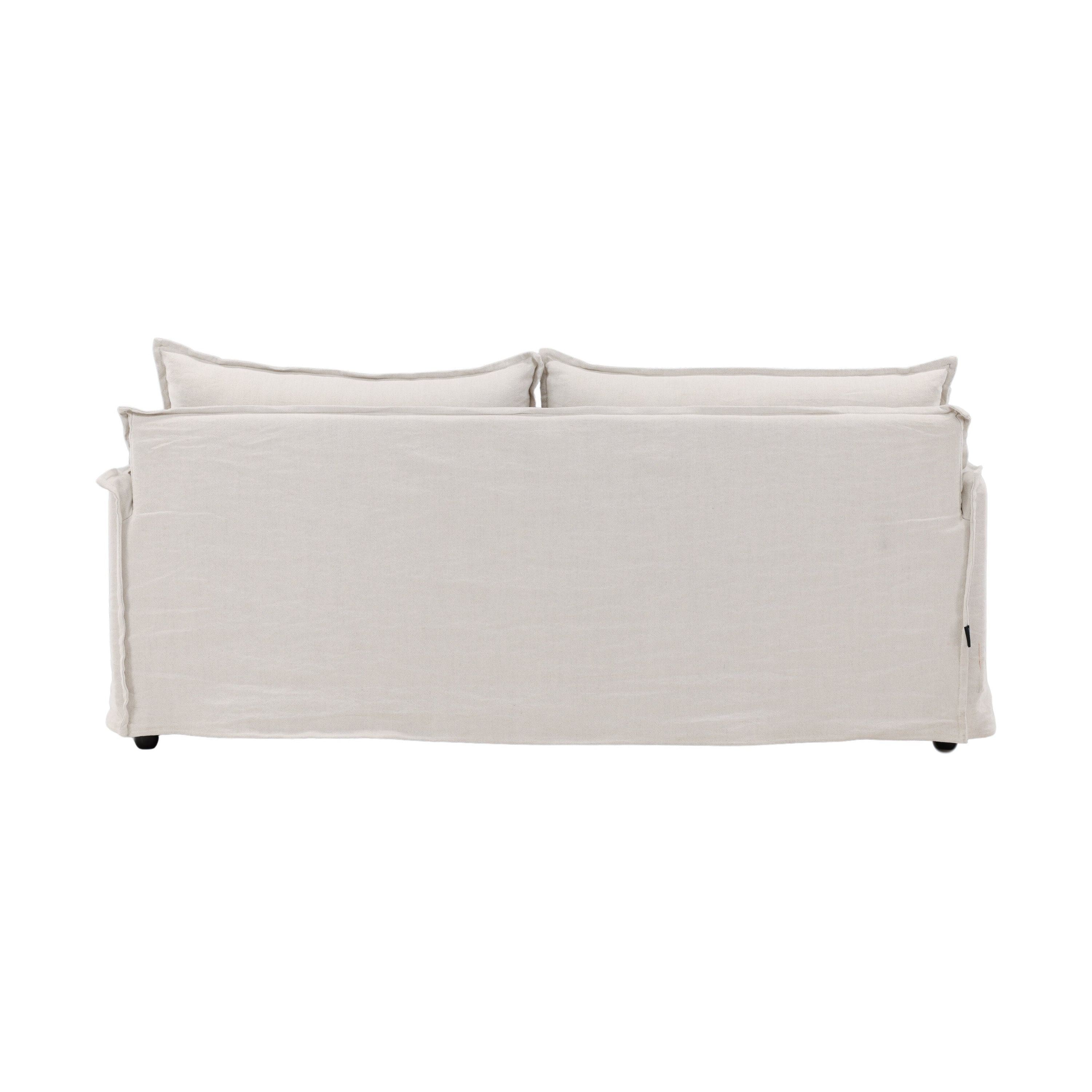 Nova 3-Sitzer Sofa - Holz / Beige Leinen - Image 10
