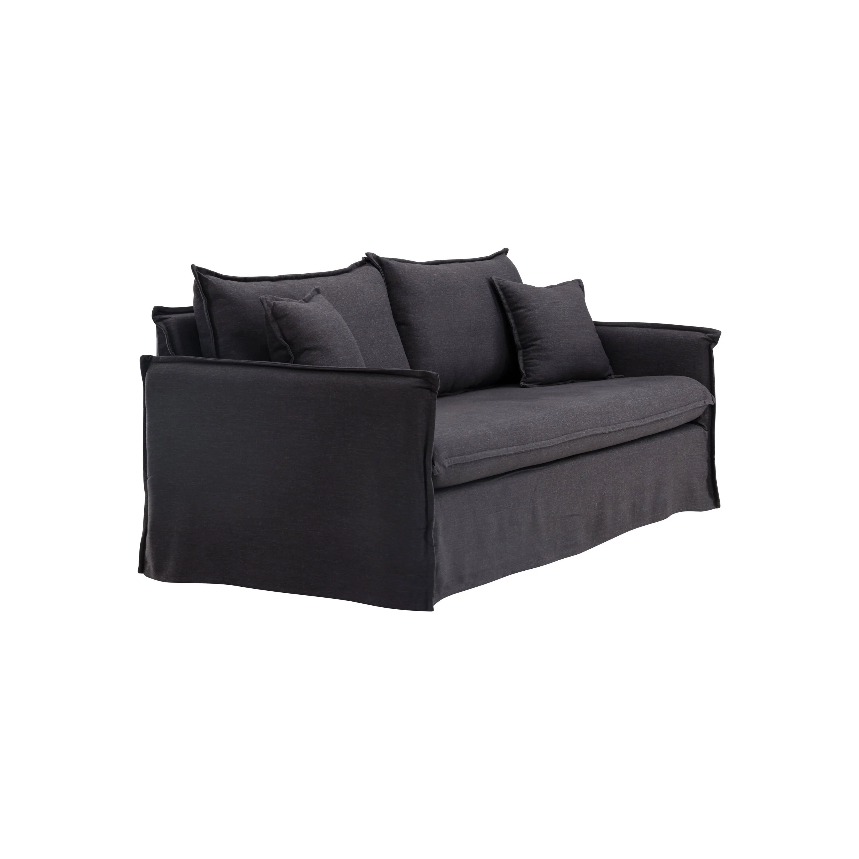 Nova 3-Sitzer Sofa Holz/ Schwarzer Stoff - Image 8