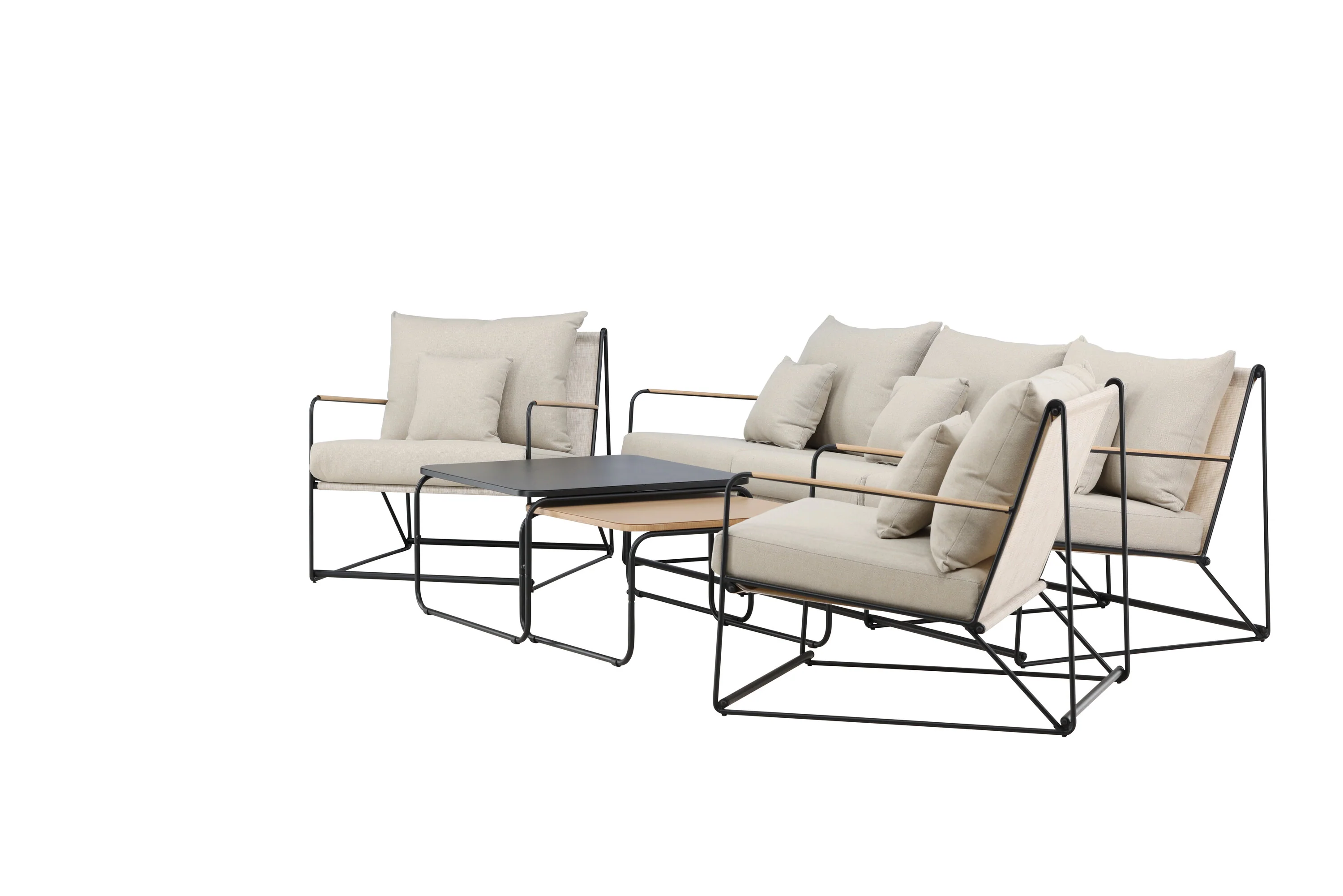 Palazzo Sofa Set Schwarz / Beige - Image 6