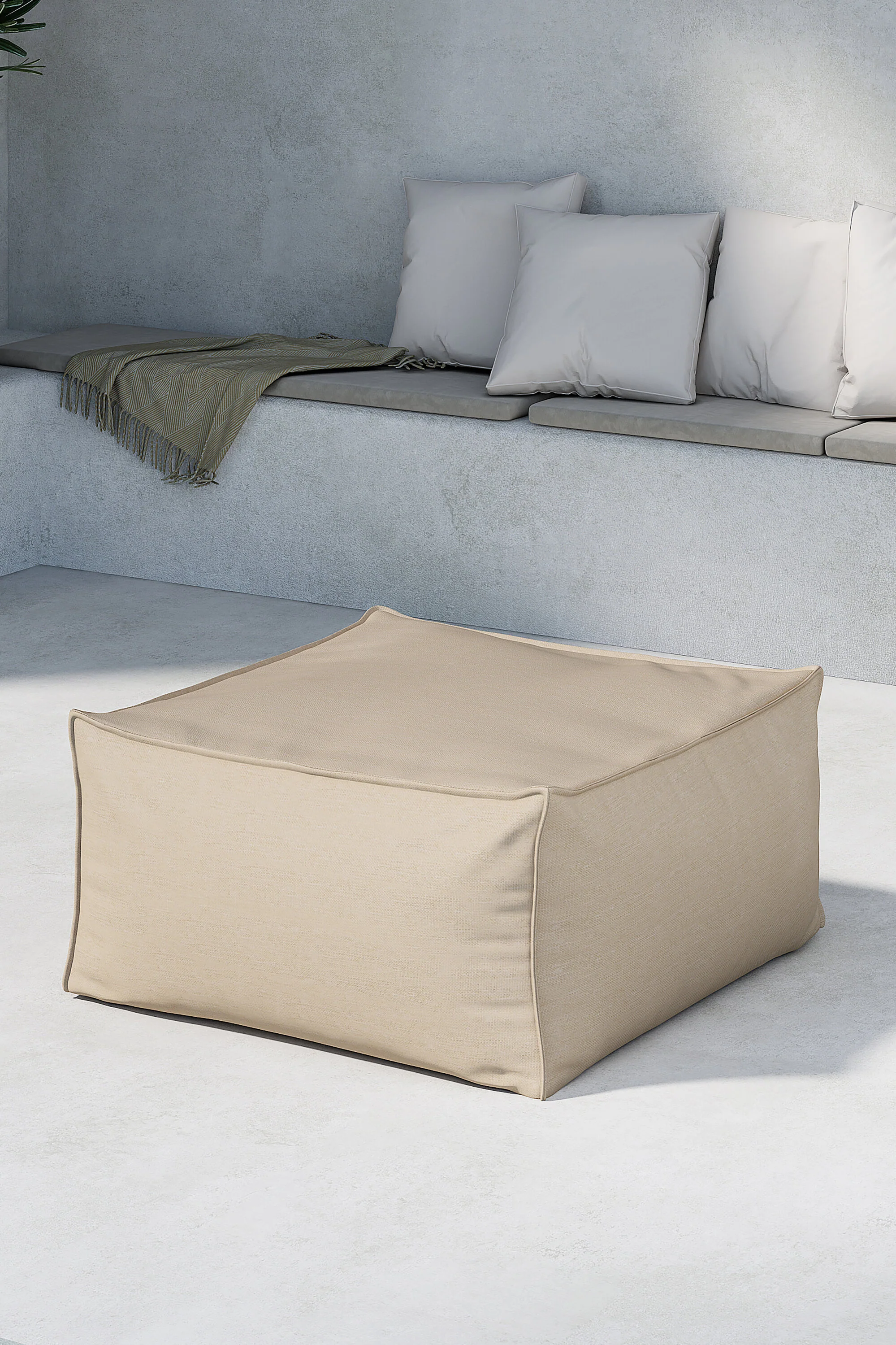 Rambo Lounge Sofa Pouf Beige - Image 3