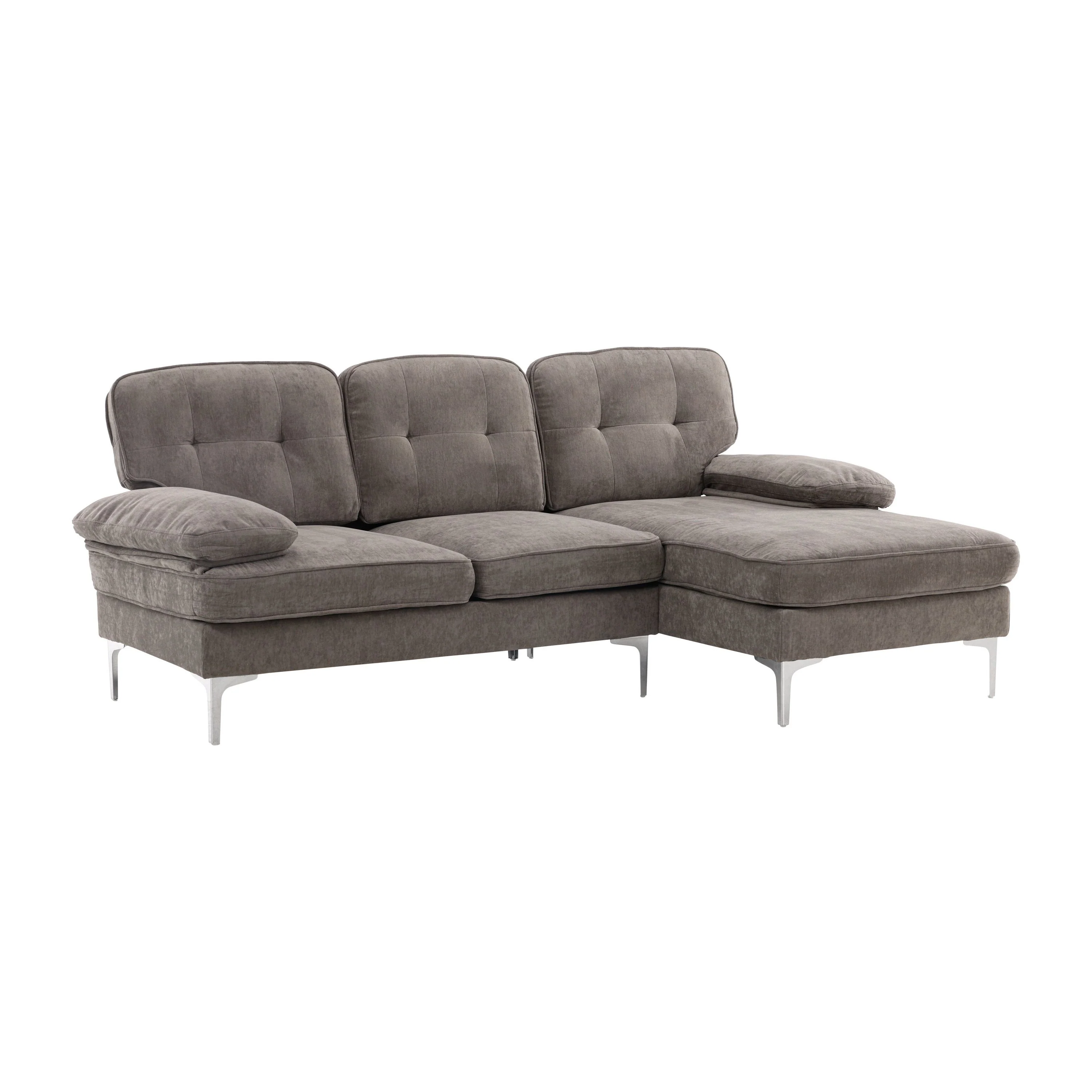 Remis 3-Sitzer Sofa - Hellgrauer Stoff - Image 6