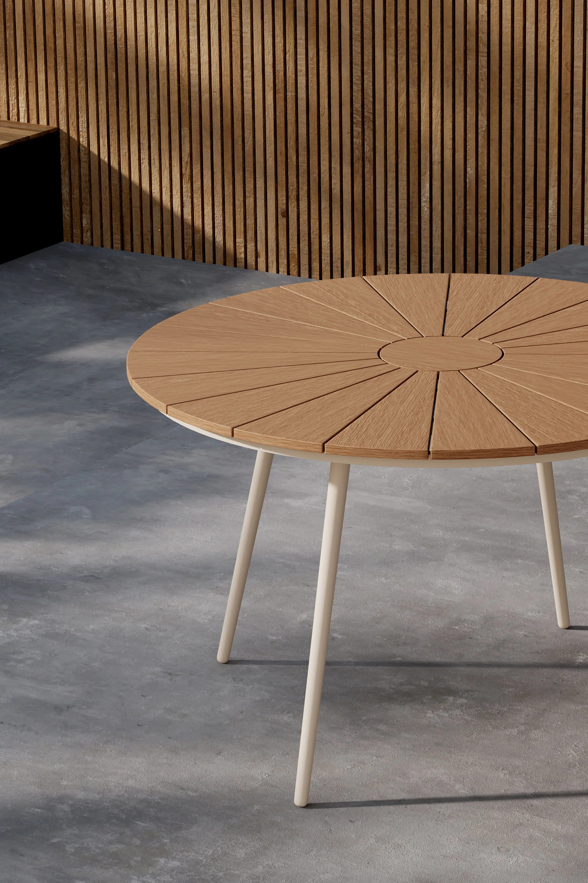 San Vito Esstisch Beige / Holz 120x120 - Image 3