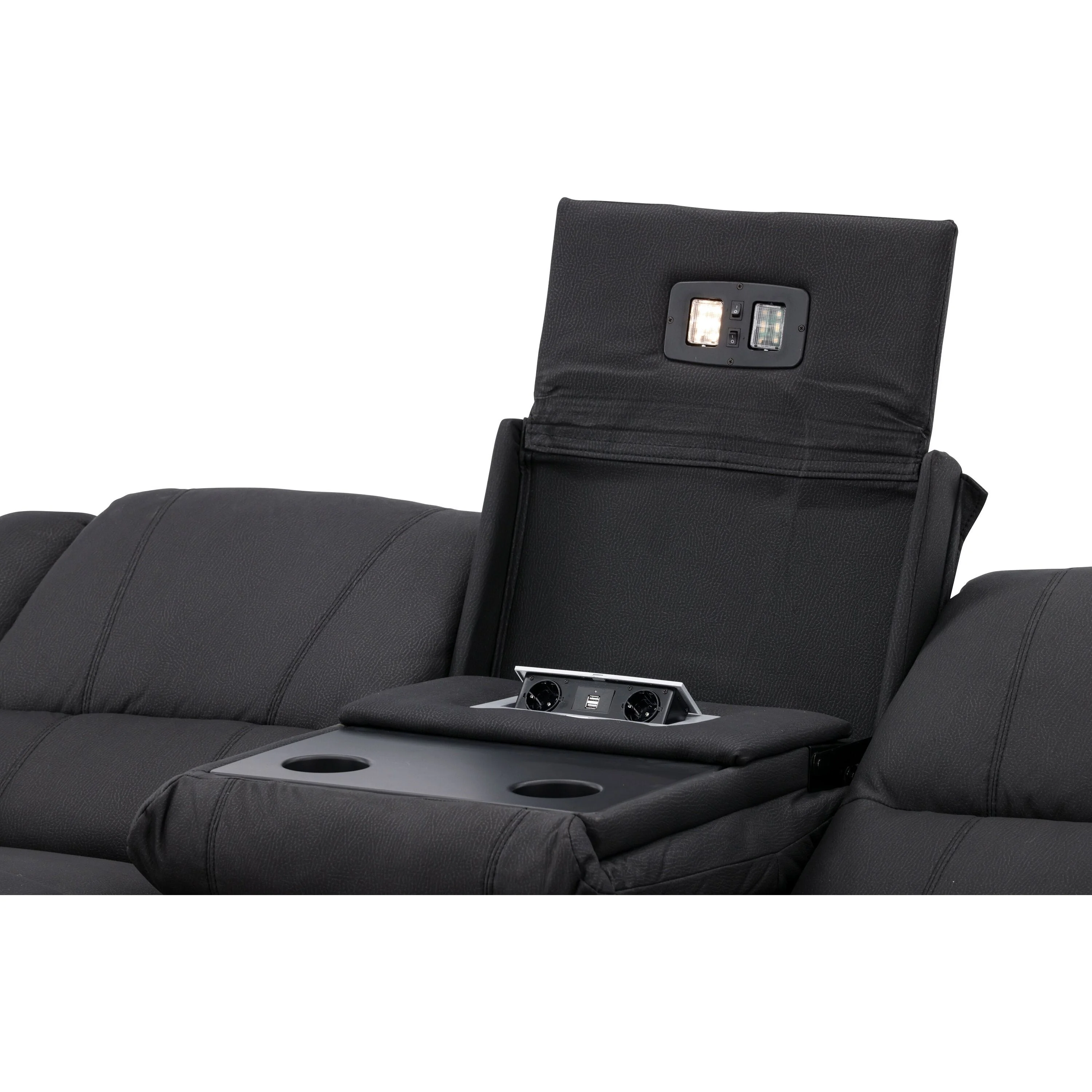 Singapore Recliner Sofa Schwarz - Image 17