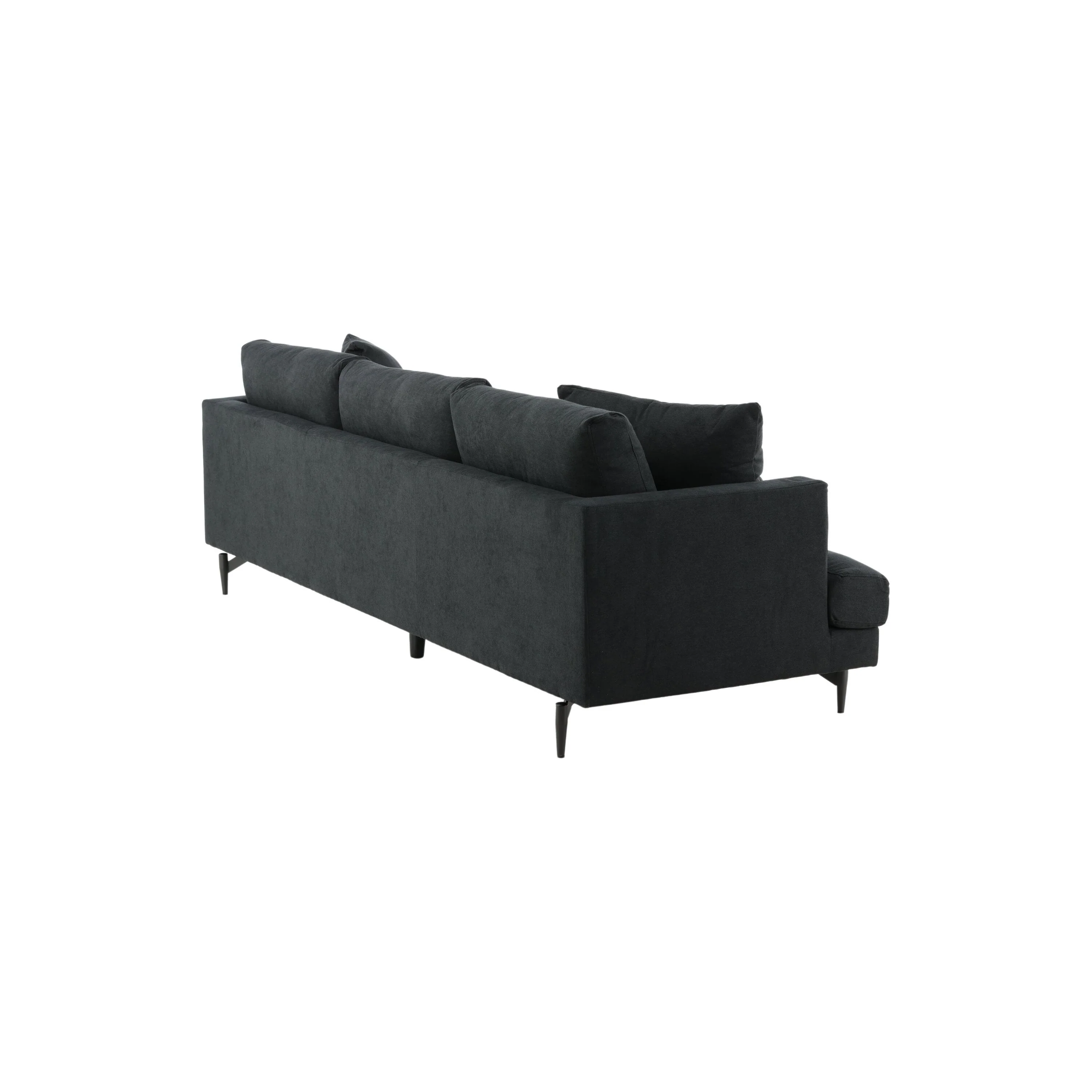 Sofia 3-Sitzer Sofa - Schwarz / Schwarzer Stoff - Image 10