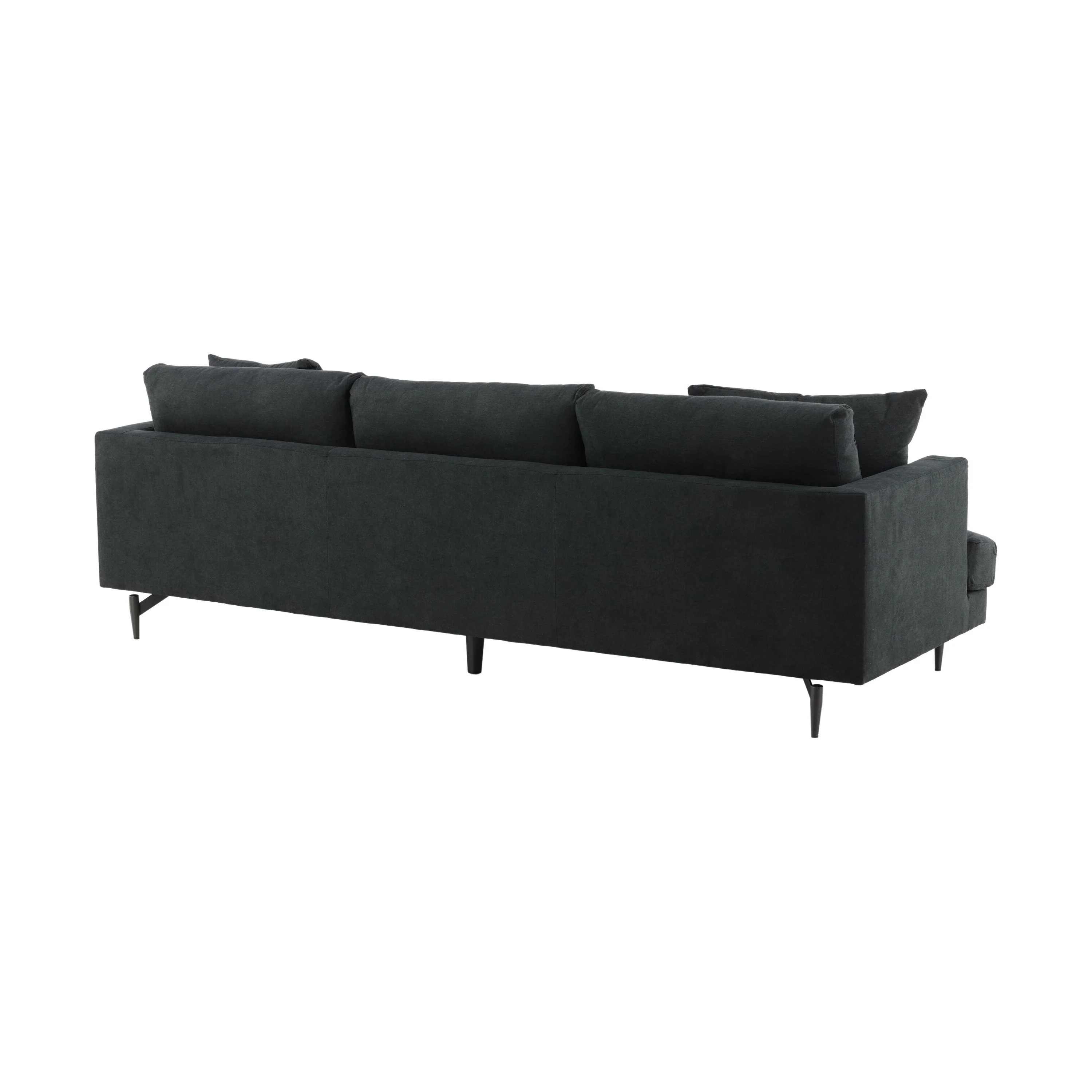 Sofia 3-Sitzer Sofa - Schwarz / Schwarzer Stoff - Image 11
