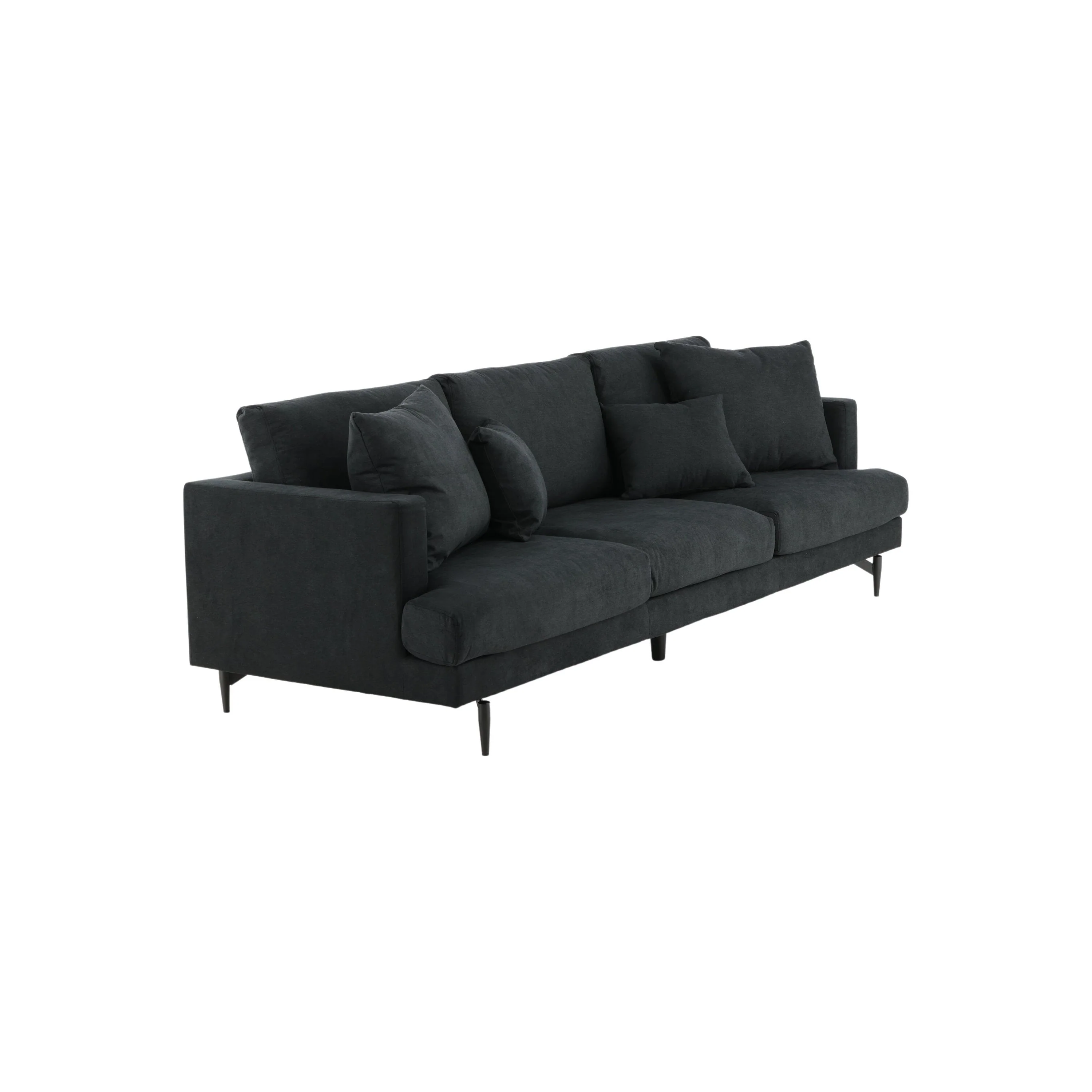 Sofia 3-Sitzer Sofa - Schwarz / Schwarzer Stoff - Image 8