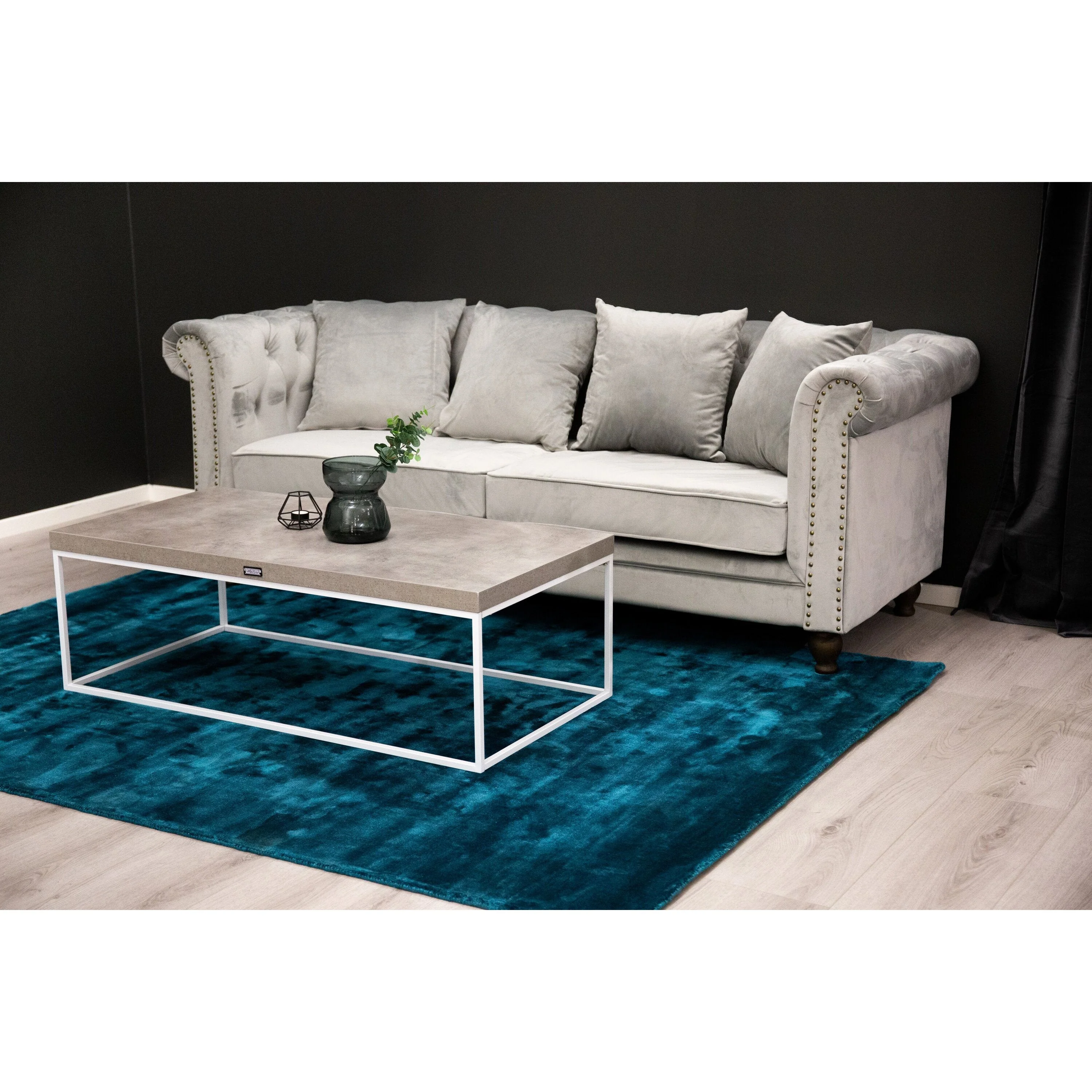 Velvet 3-Sitzer Sofa - Hellgrauer Samt - Image 2