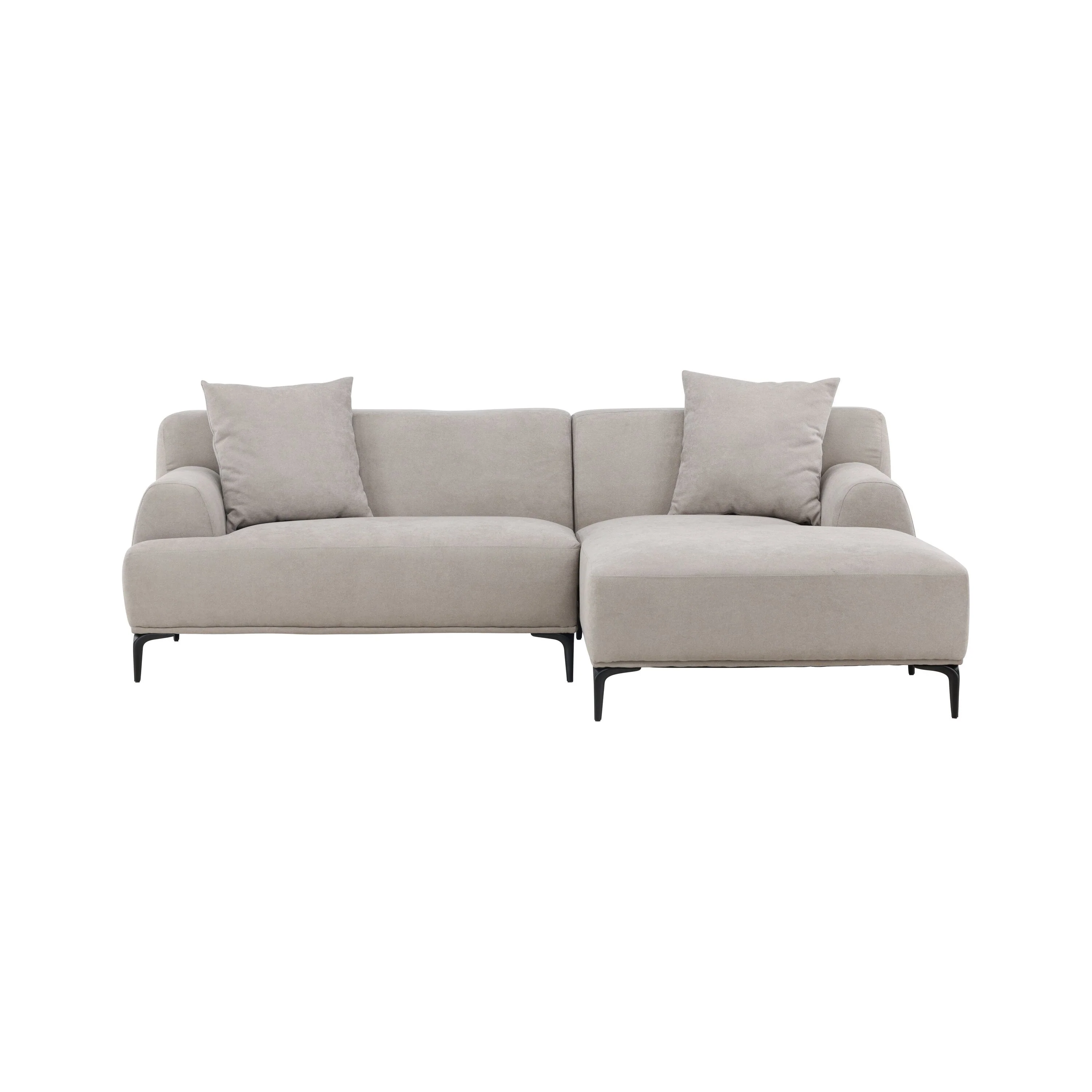 Viskan 3-Sitzer Sofa - Mattschwarz / Hellgrau Stoff