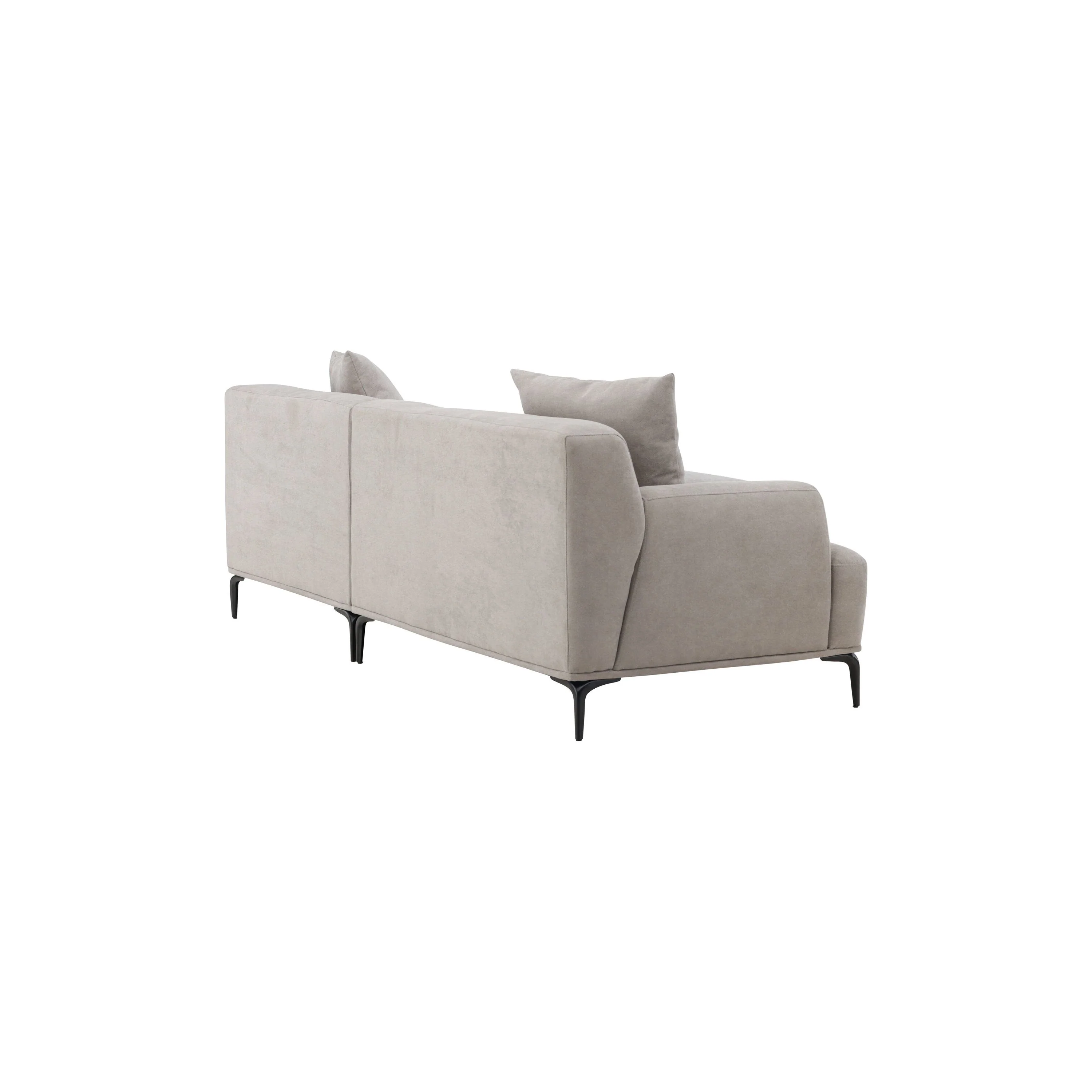 Viskan 3-Sitzer Sofa - Mattschwarz / Hellgrau Stoff - Image 10