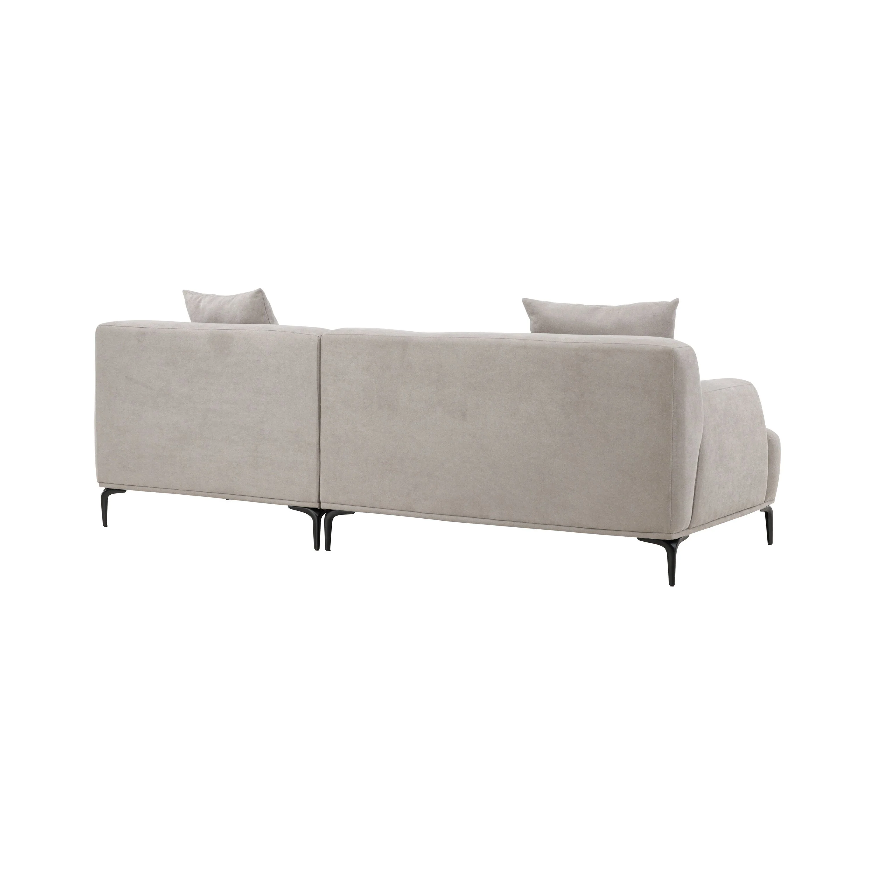 Viskan 3-Sitzer Sofa - Mattschwarz / Hellgrau Stoff - Image 11