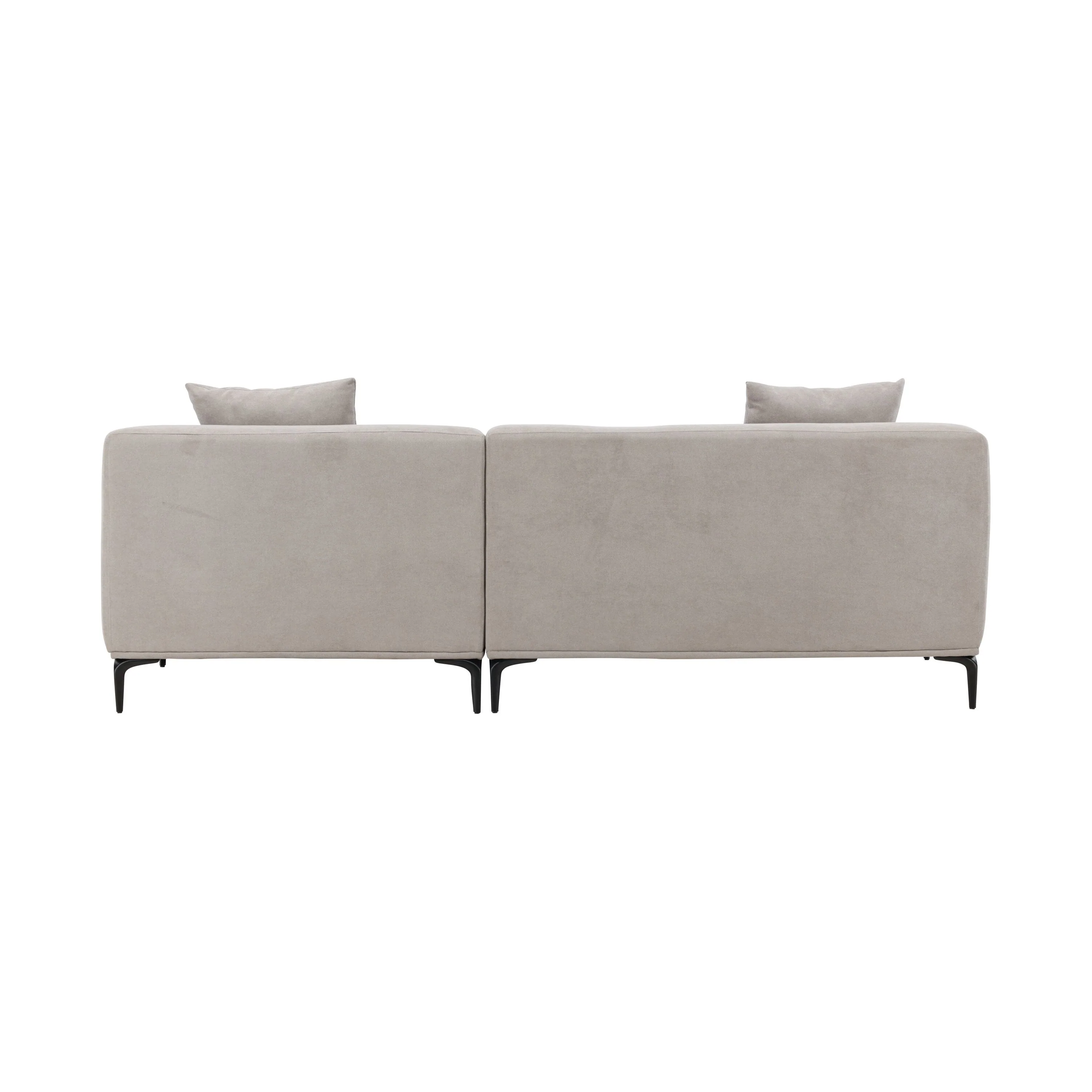 Viskan 3-Sitzer Sofa - Mattschwarz / Hellgrau Stoff - Image 12