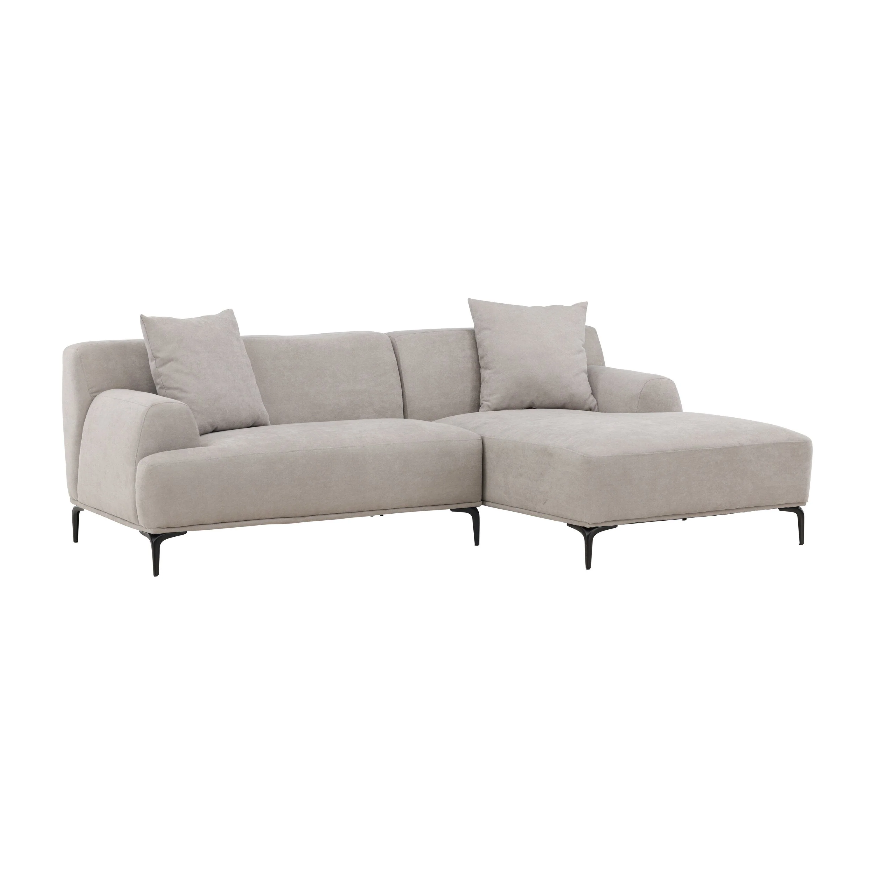 Viskan 3-Sitzer Sofa - Mattschwarz / Hellgrau Stoff - Image 7