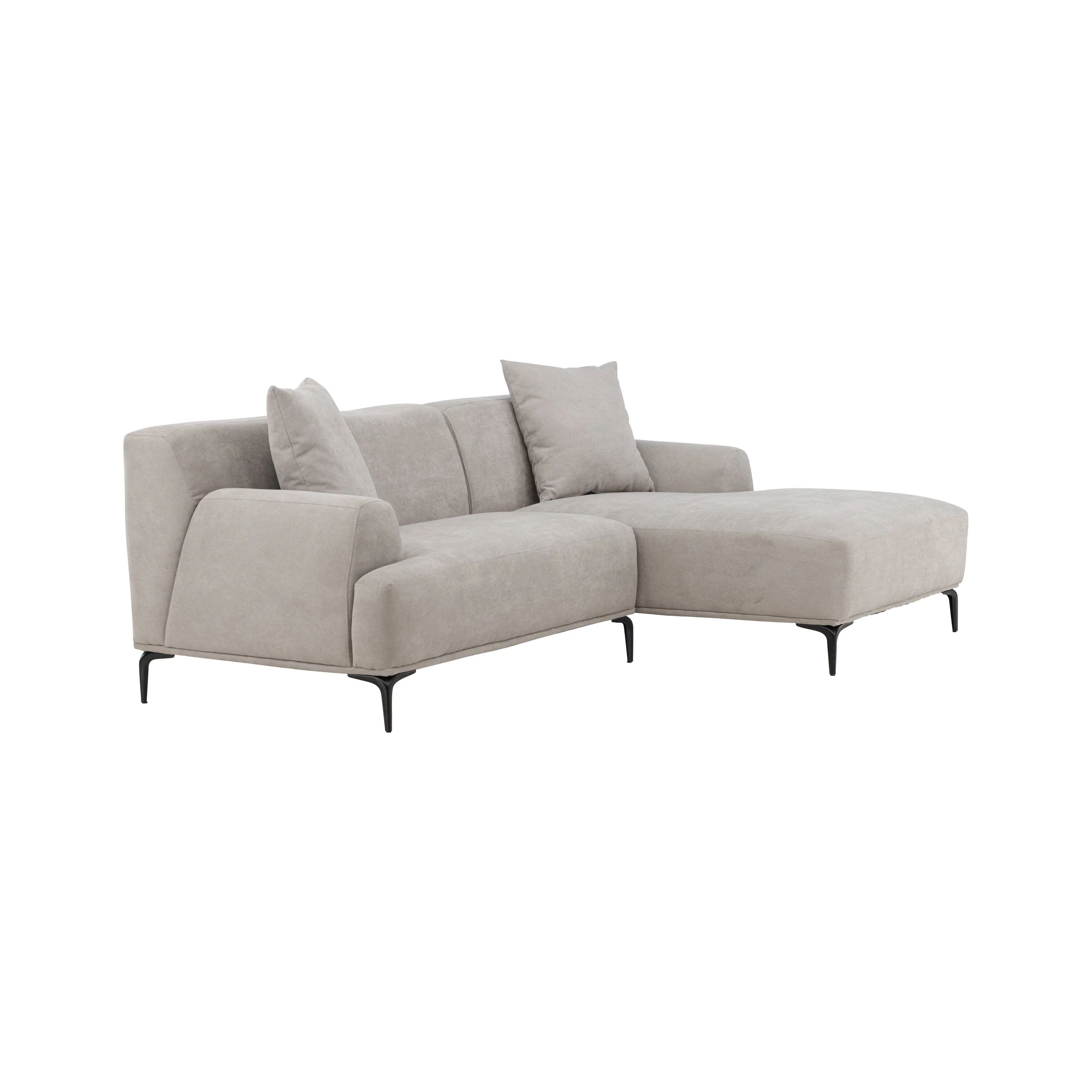 Viskan 3-Sitzer Sofa - Mattschwarz / Hellgrau Stoff - Image 8