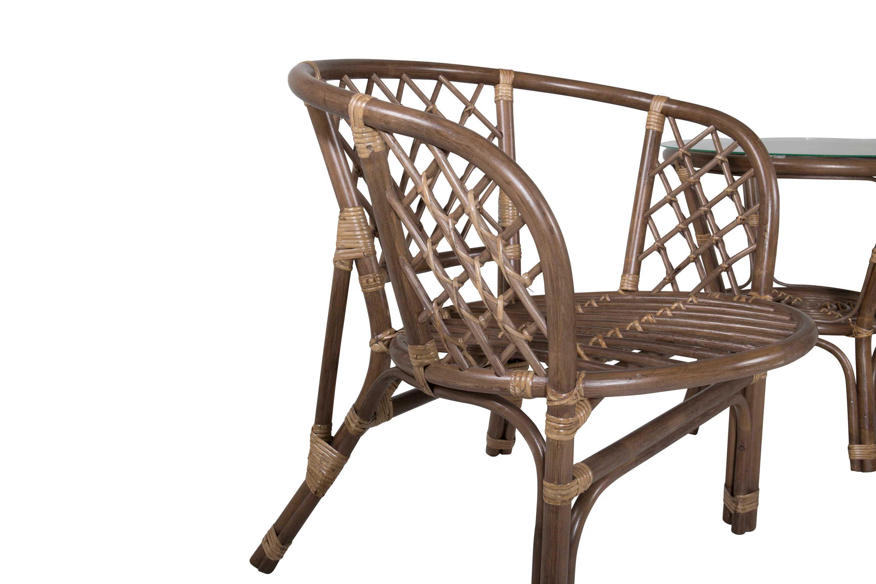 Wera Café Garnitur Rattan / Offwhite Kissen - Image 7