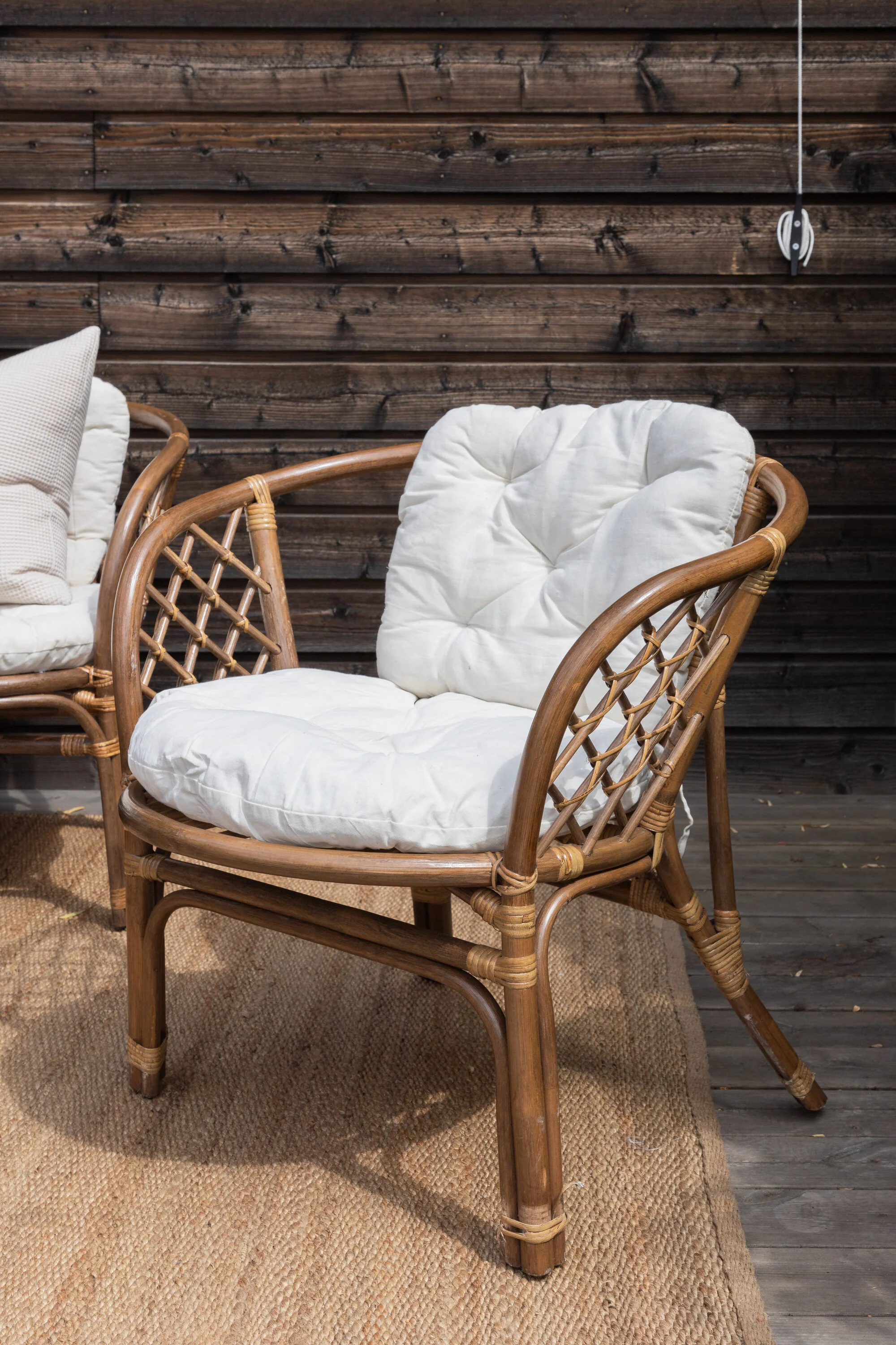 Wera Lounge Set Rattan / Offwhite Kissen - Image 4