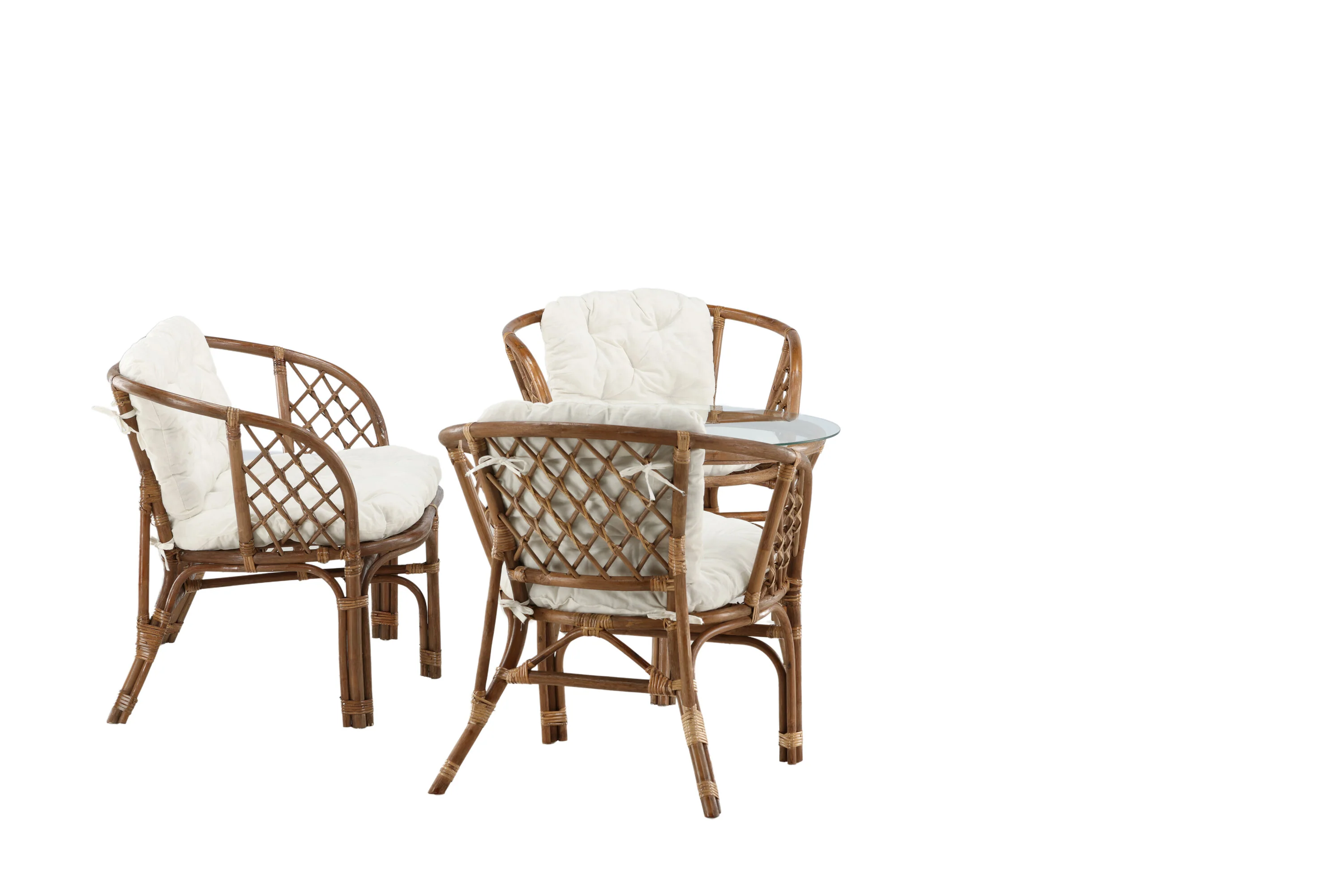Wera Lounge Set Rattan / Offwhite Kissen - Image 9