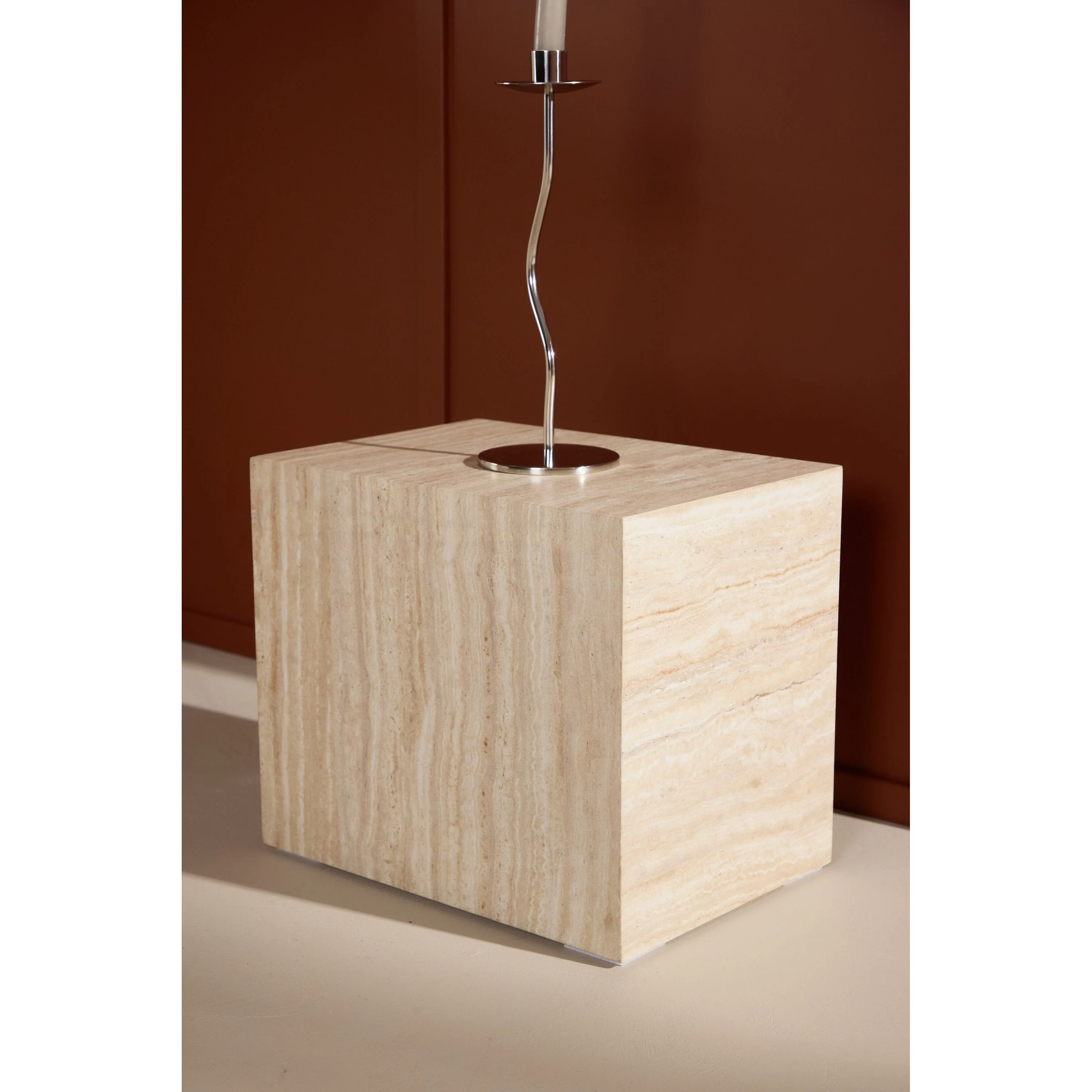 York Beistelltisch - Travertinoptik 35 x 25 x 30 cm - Image 2