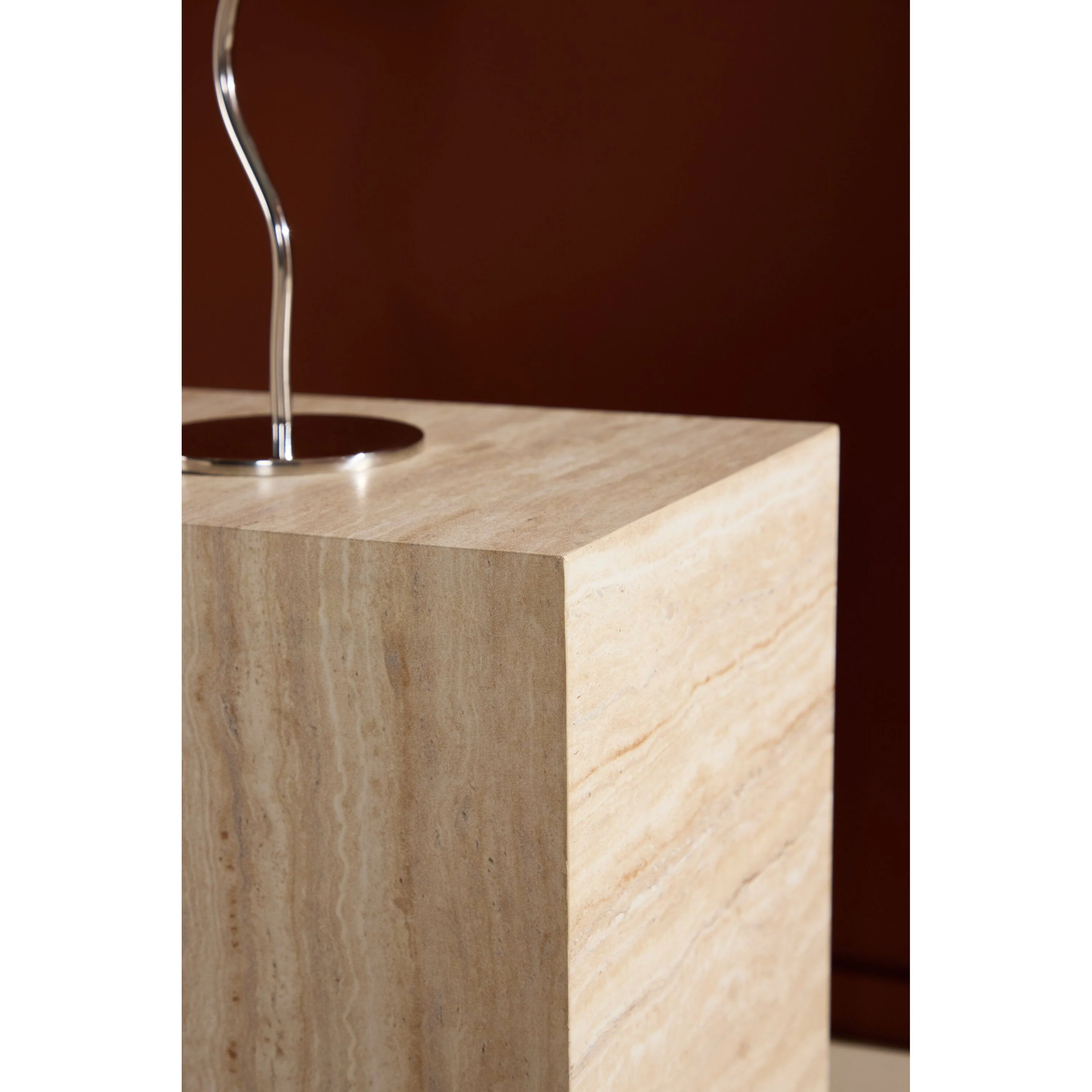 York Beistelltisch - Travertinoptik 35 x 25 x 30 cm - Image 3