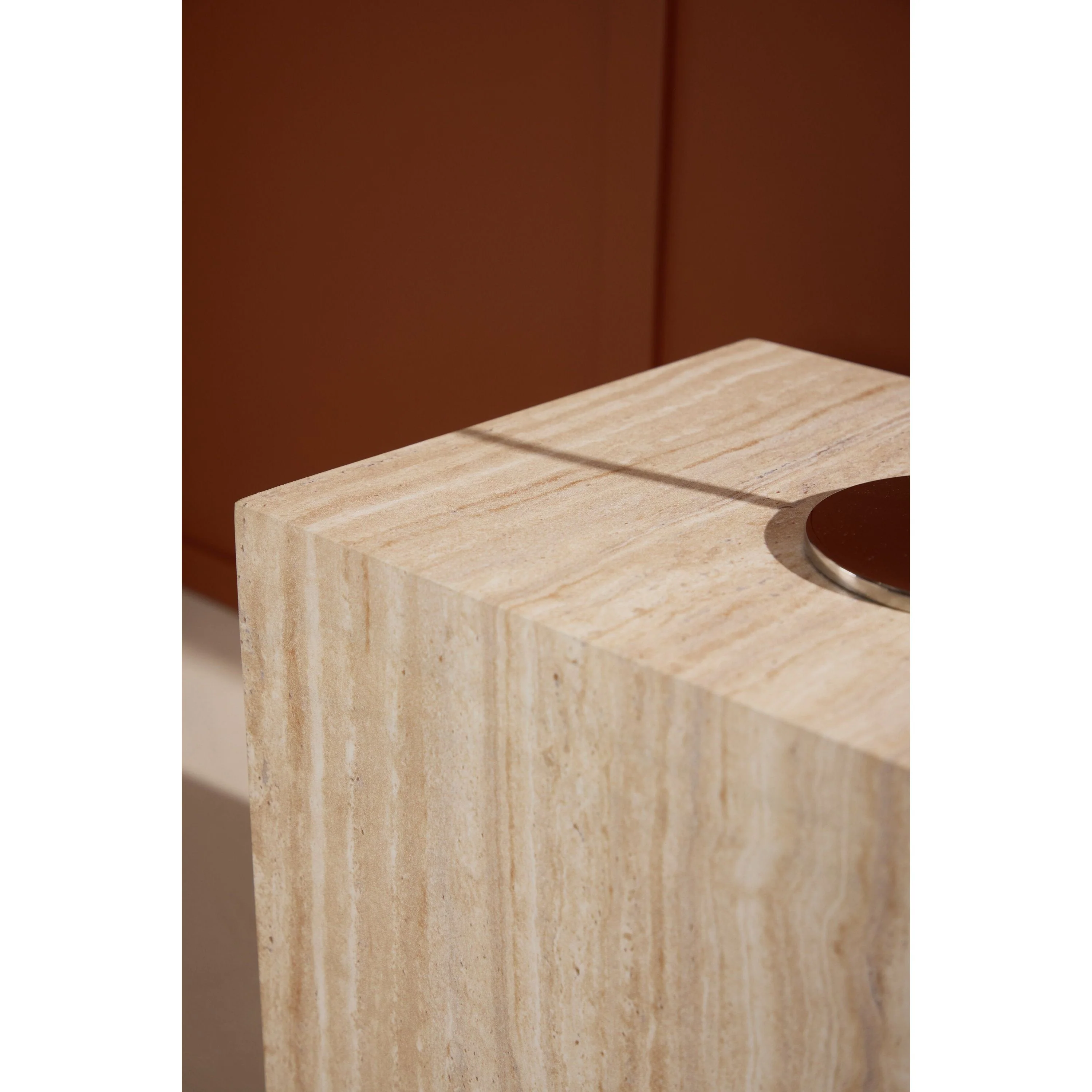 York Beistelltisch - Travertinoptik 35 x 25 x 30 cm - Image 4