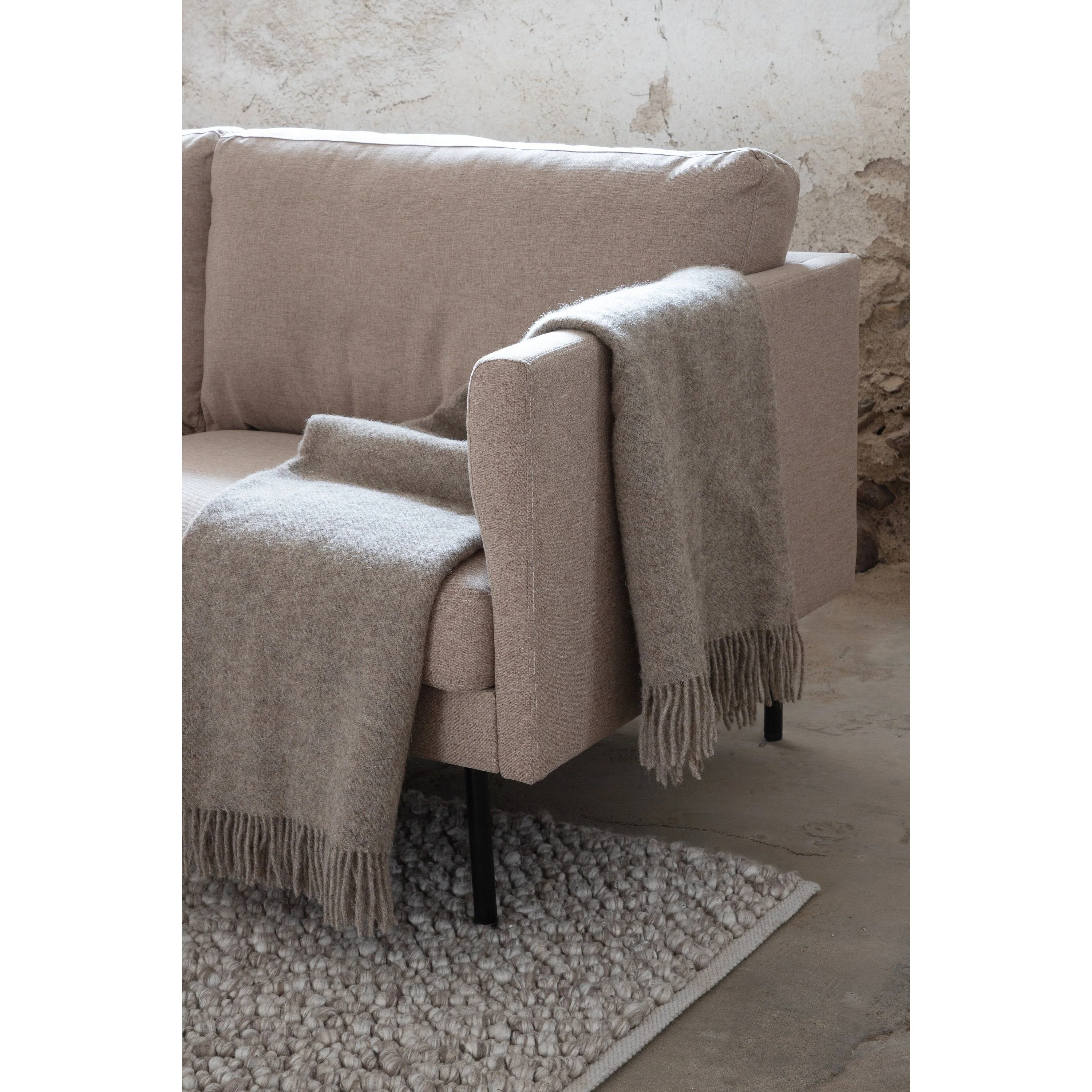 Zoom 3-Sitzer Sofa - Schwarz / Brauner Stoff - Image 3