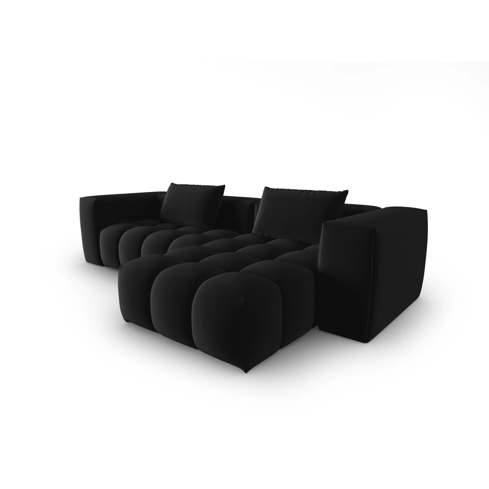 Verona 3-Sitzer Ecksofa, Rechte Seite, aus Samt oder Strukturstoff, 260x145 cm - Image 10