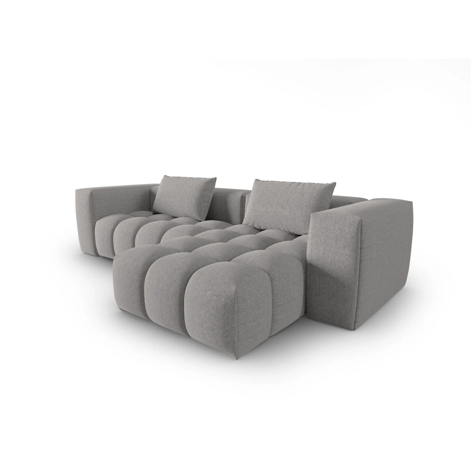 Verona 3-Sitzer Ecksofa, Rechte Seite, aus Samt oder Strukturstoff, 260x145 cm - Image 105