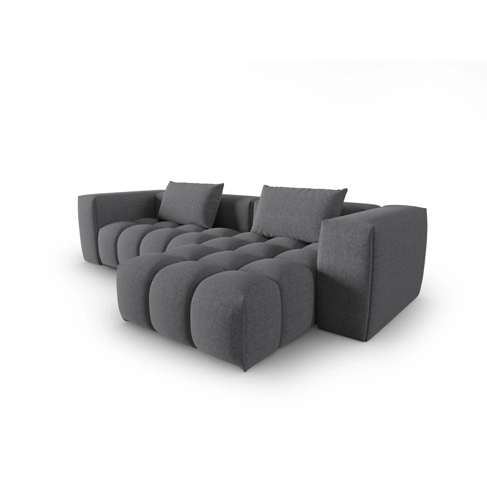 Verona 3-Sitzer Ecksofa, Rechte Seite, aus Samt oder Strukturstoff, 260x145 cm - Image 111