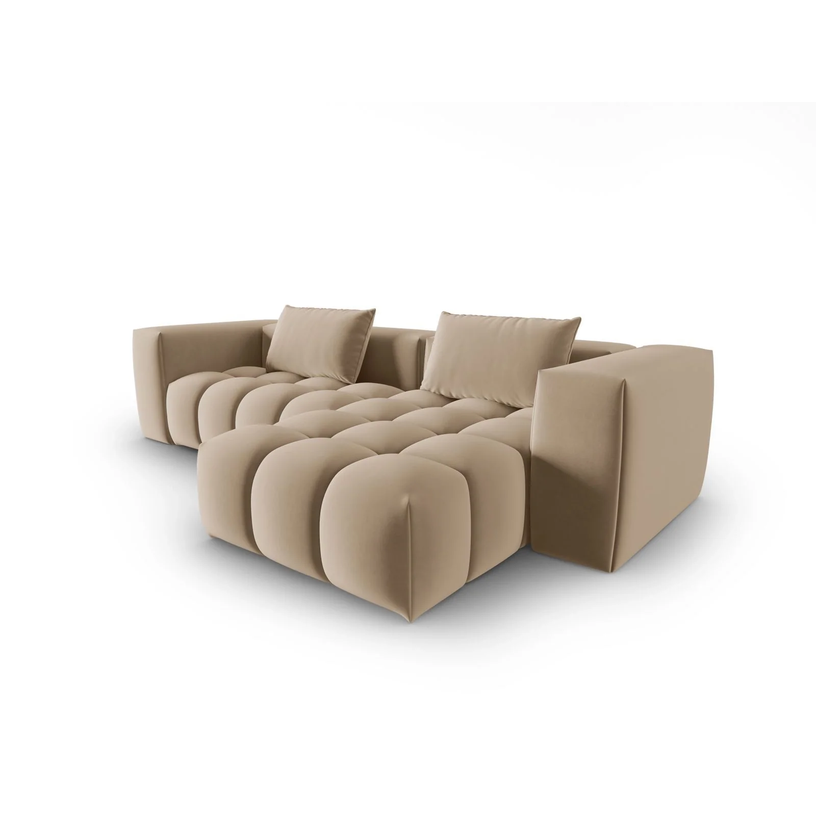 Verona 3-Sitzer Ecksofa, Rechte Seite, aus Samt oder Strukturstoff, 260x145 cm - Image 16