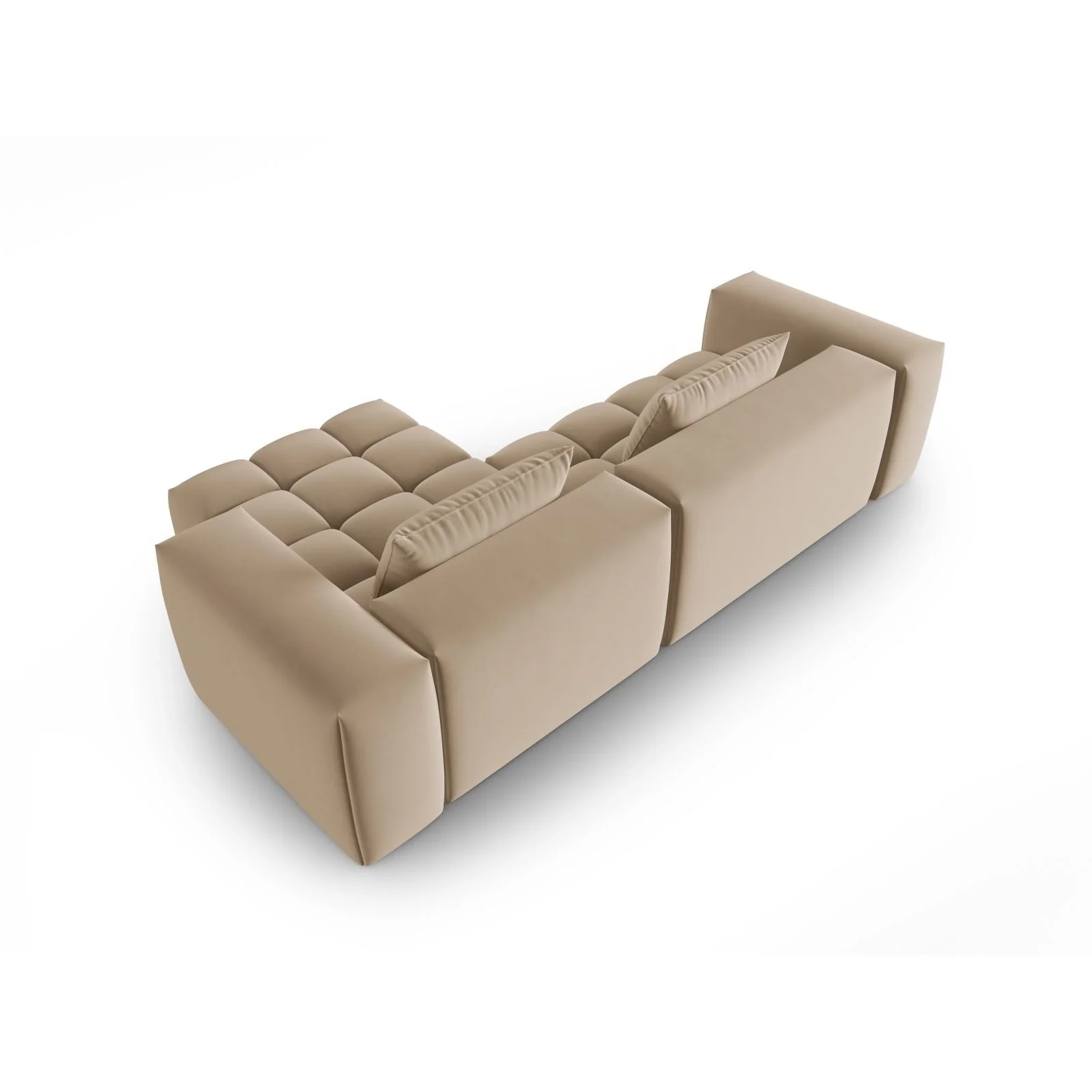 Verona 3-Sitzer Ecksofa, Rechte Seite, aus Samt oder Strukturstoff, 260x145 cm - Image 17