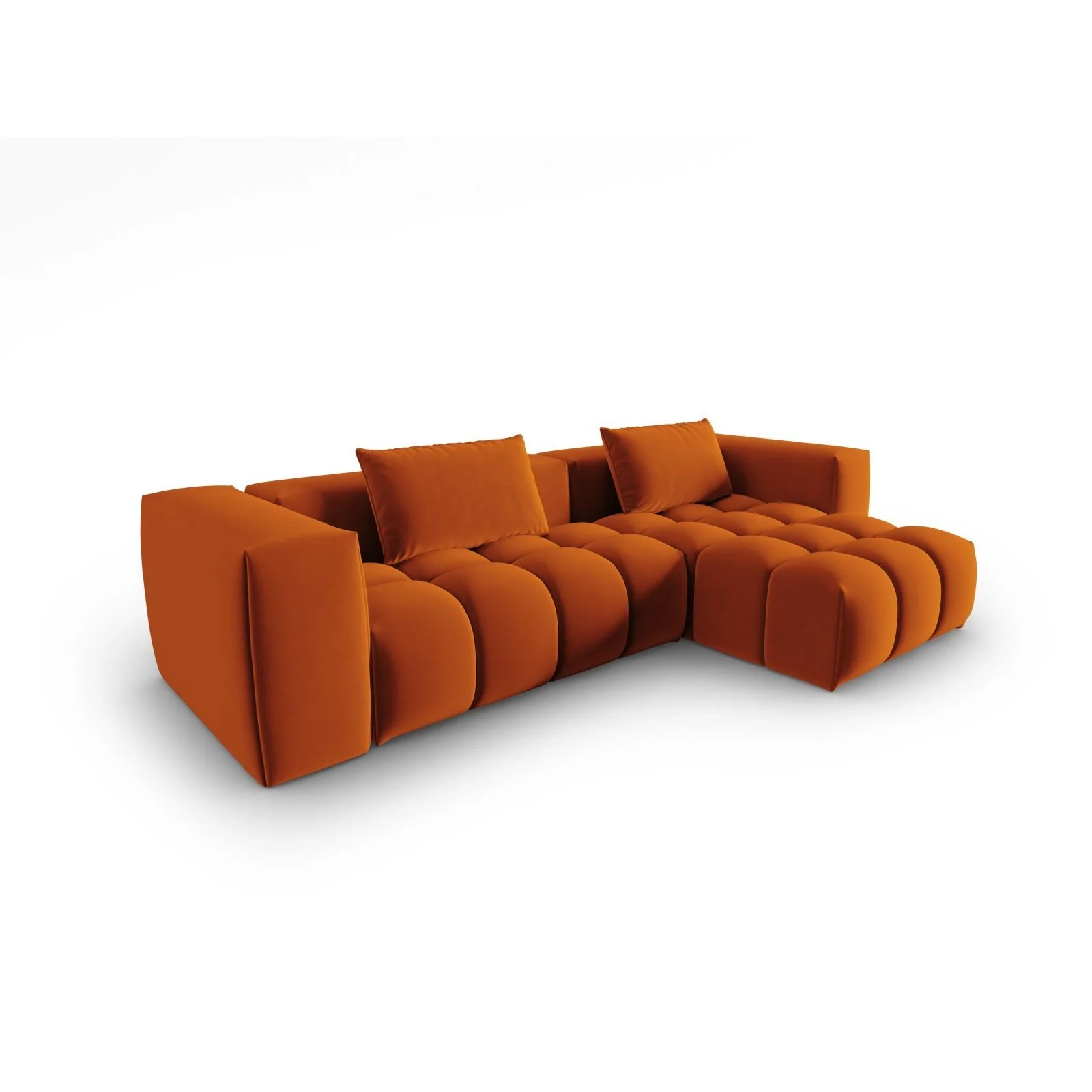 Verona 3-Sitzer Ecksofa, Rechte Seite, aus Samt oder Strukturstoff, 260x145 cm - Image 21