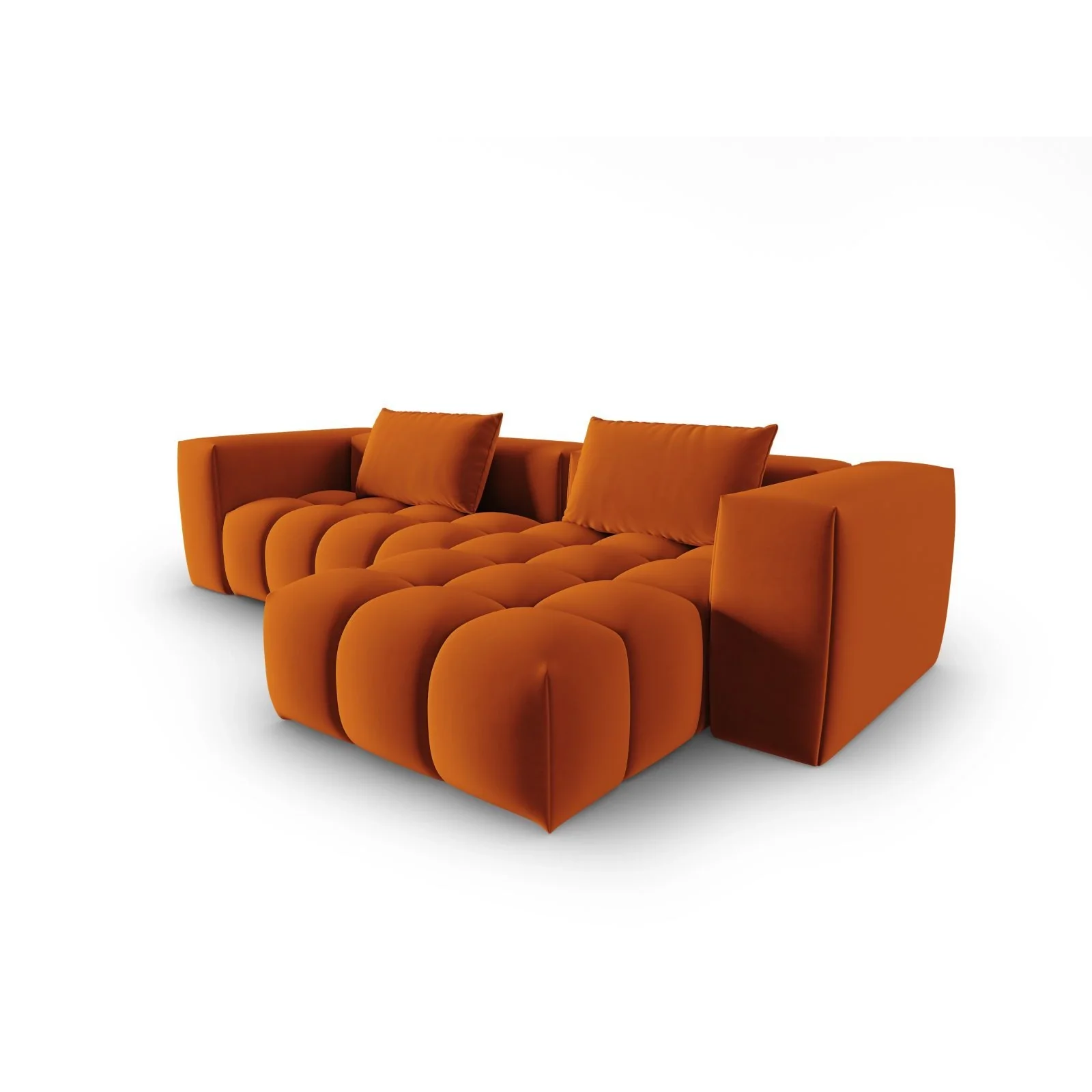 Verona 3-Sitzer Ecksofa, Rechte Seite, aus Samt oder Strukturstoff, 260x145 cm - Image 22