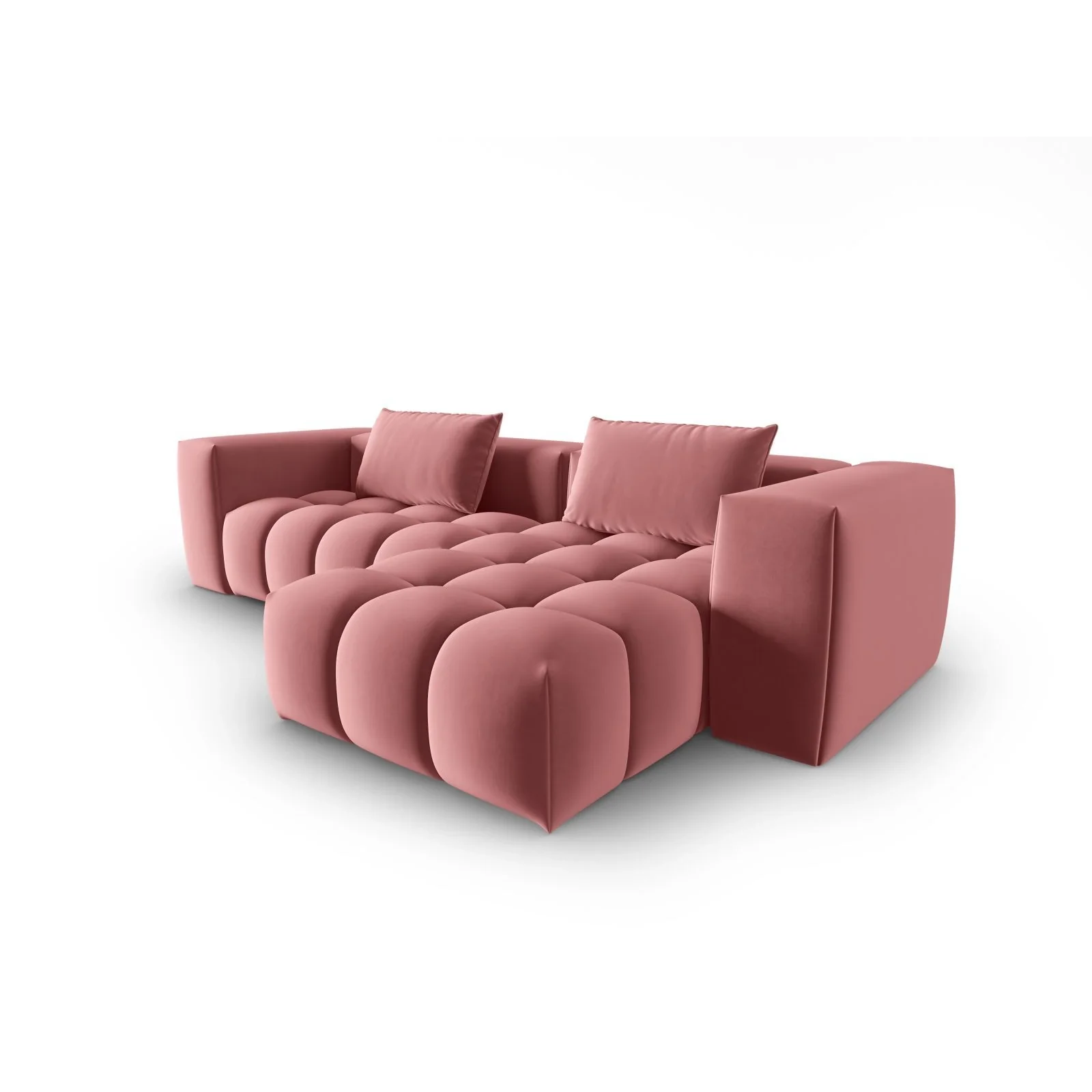 Verona 3-Sitzer Ecksofa, Rechte Seite, aus Samt oder Strukturstoff, 260x145 cm - Image 28