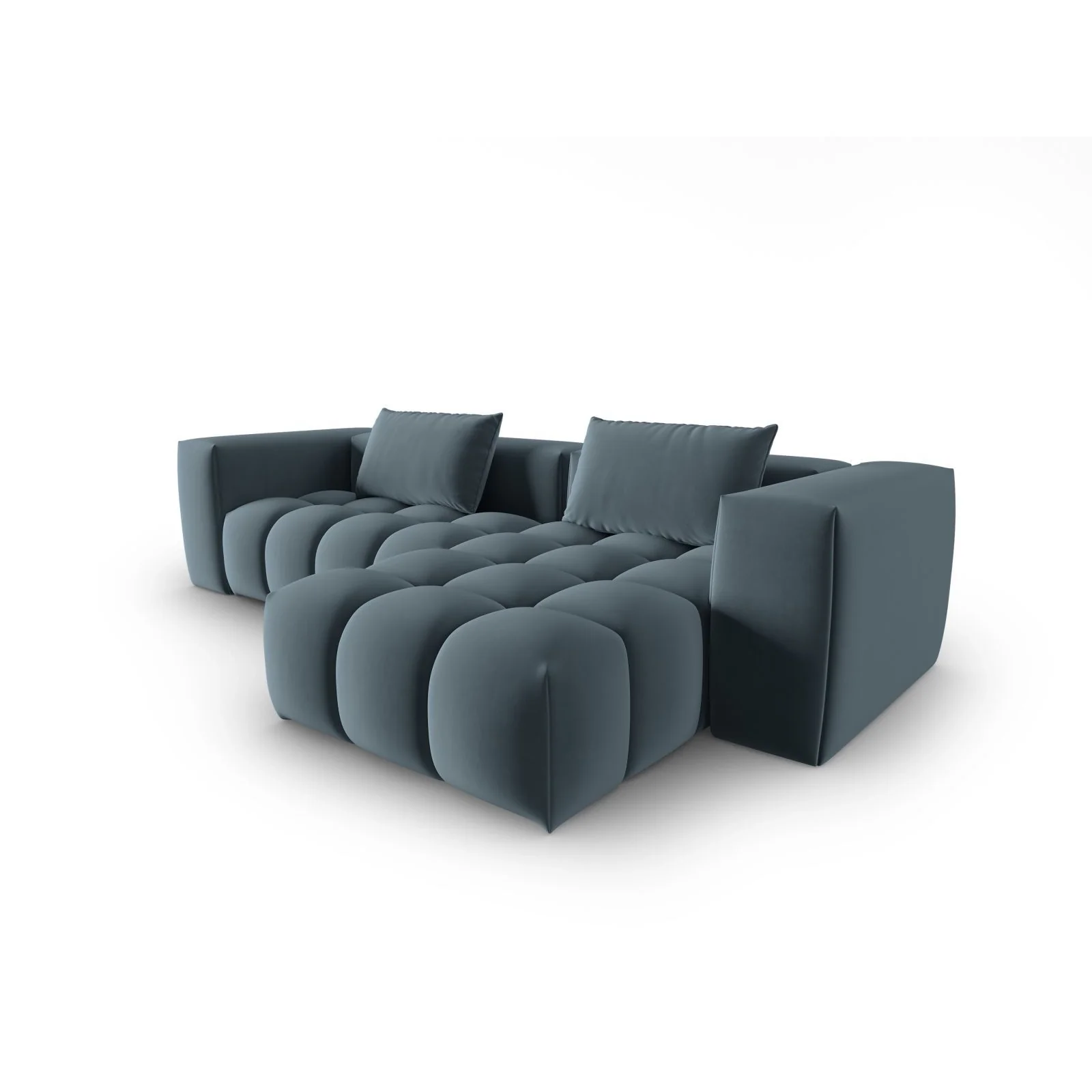 Verona 3-Sitzer Ecksofa, Rechte Seite, aus Samt oder Strukturstoff, 260x145 cm - Image 34