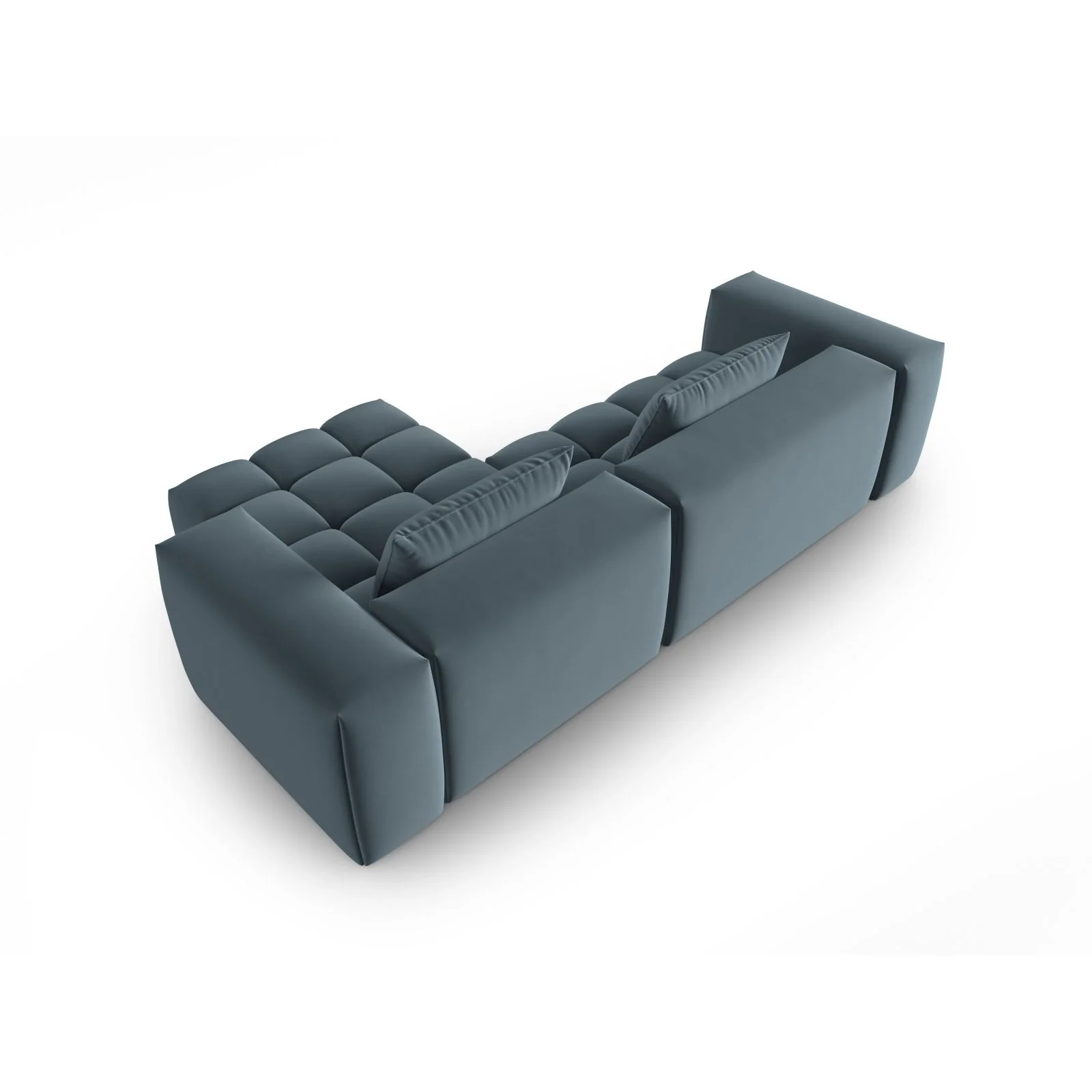 Verona 3-Sitzer Ecksofa, Rechte Seite, aus Samt oder Strukturstoff, 260x145 cm - Image 35