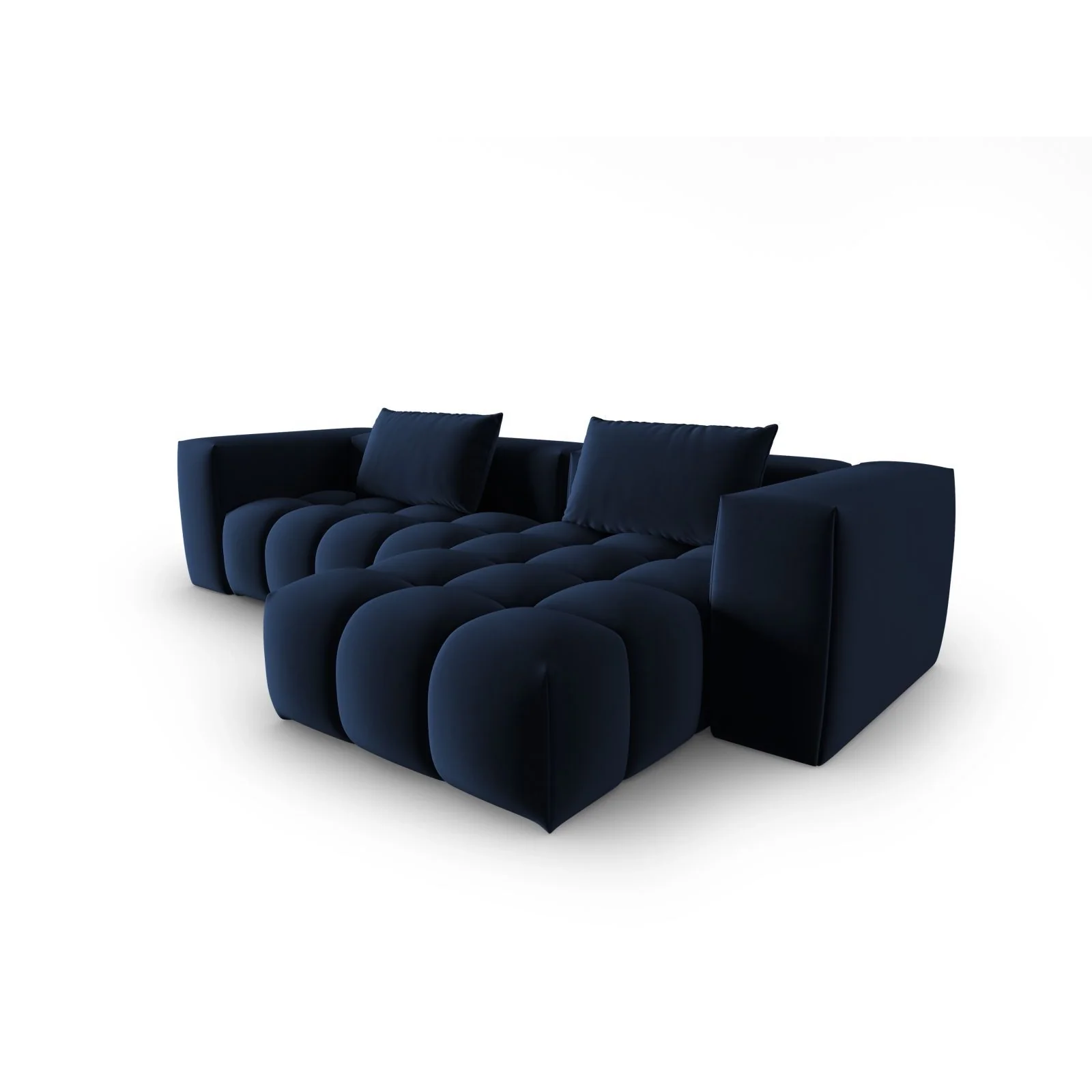 Verona 3-Sitzer Ecksofa, Rechte Seite, aus Samt oder Strukturstoff, 260x145 cm - Image 40