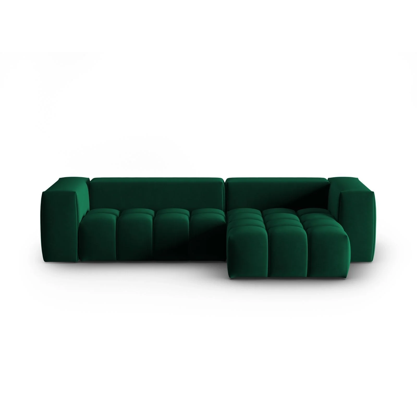 Verona 3-Sitzer Ecksofa, Rechte Seite, aus Samt oder Strukturstoff, 260x145 cm - Image 42