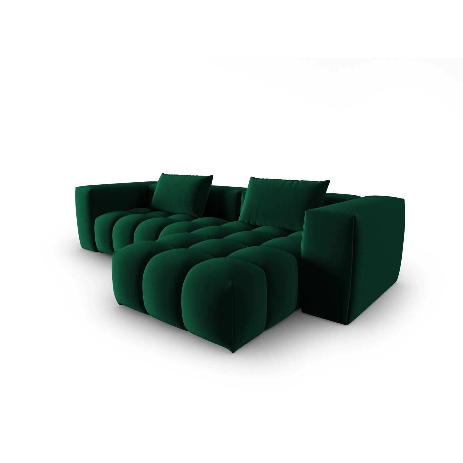 Verona 3-Sitzer Ecksofa, Rechte Seite, aus Samt oder Strukturstoff, 260x145 cm - Image 45