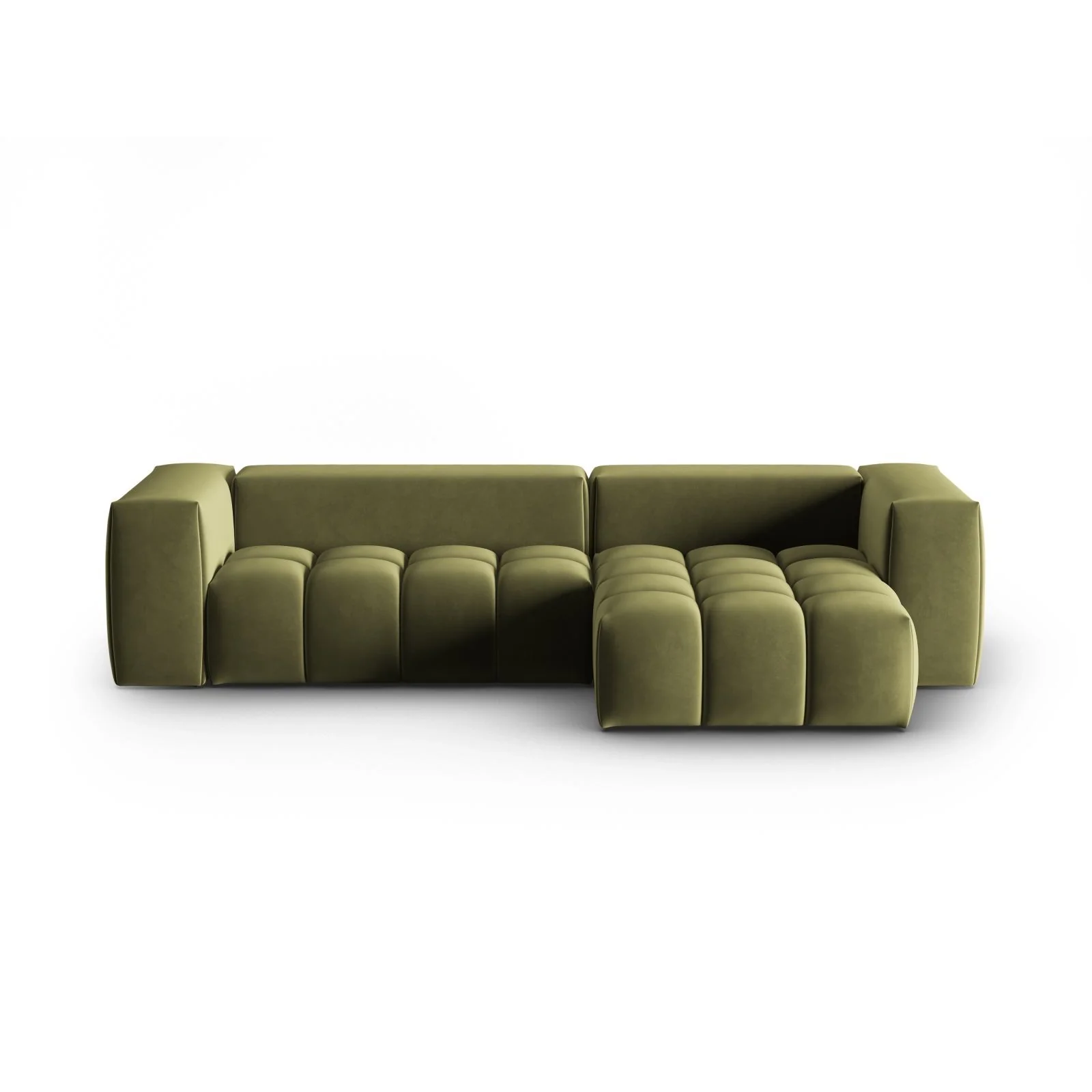 Verona 3-Sitzer Ecksofa, Rechte Seite, aus Samt oder Strukturstoff, 260x145 cm - Image 48