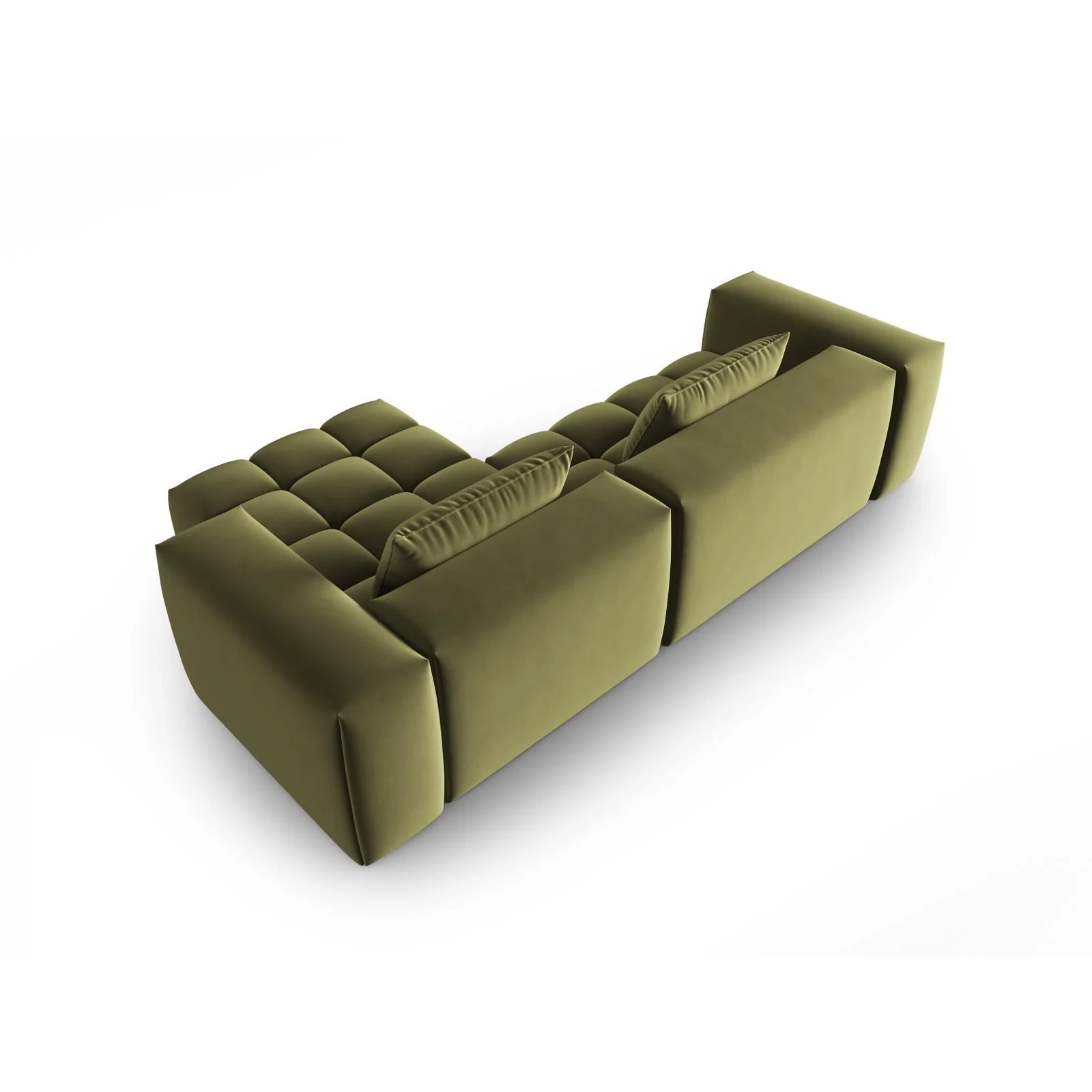 Verona 3-Sitzer Ecksofa, Rechte Seite, aus Samt oder Strukturstoff, 260x145 cm - Image 52
